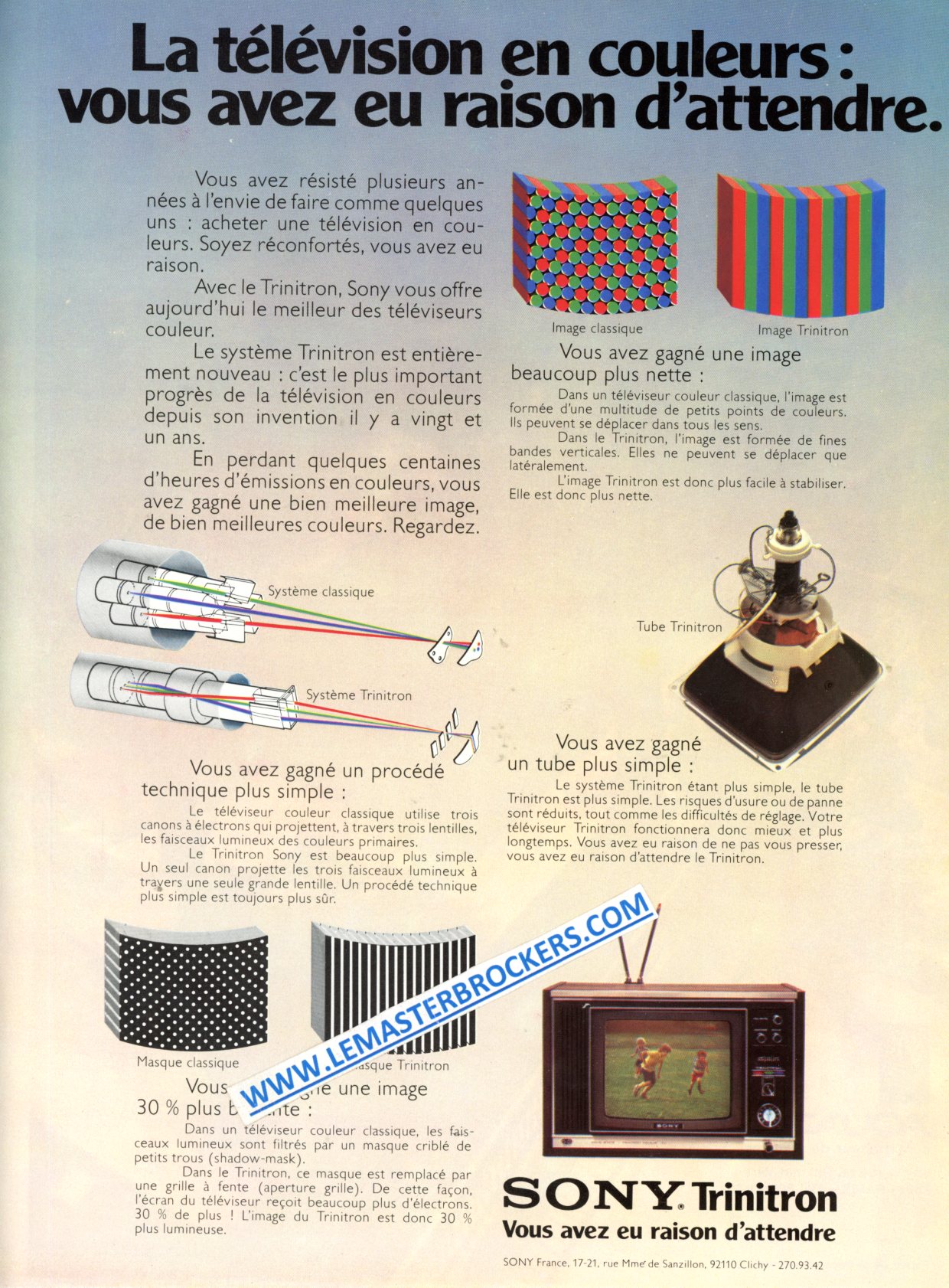 PUBLICITÉ SONY TRINITRON - ADVERTISING 1973