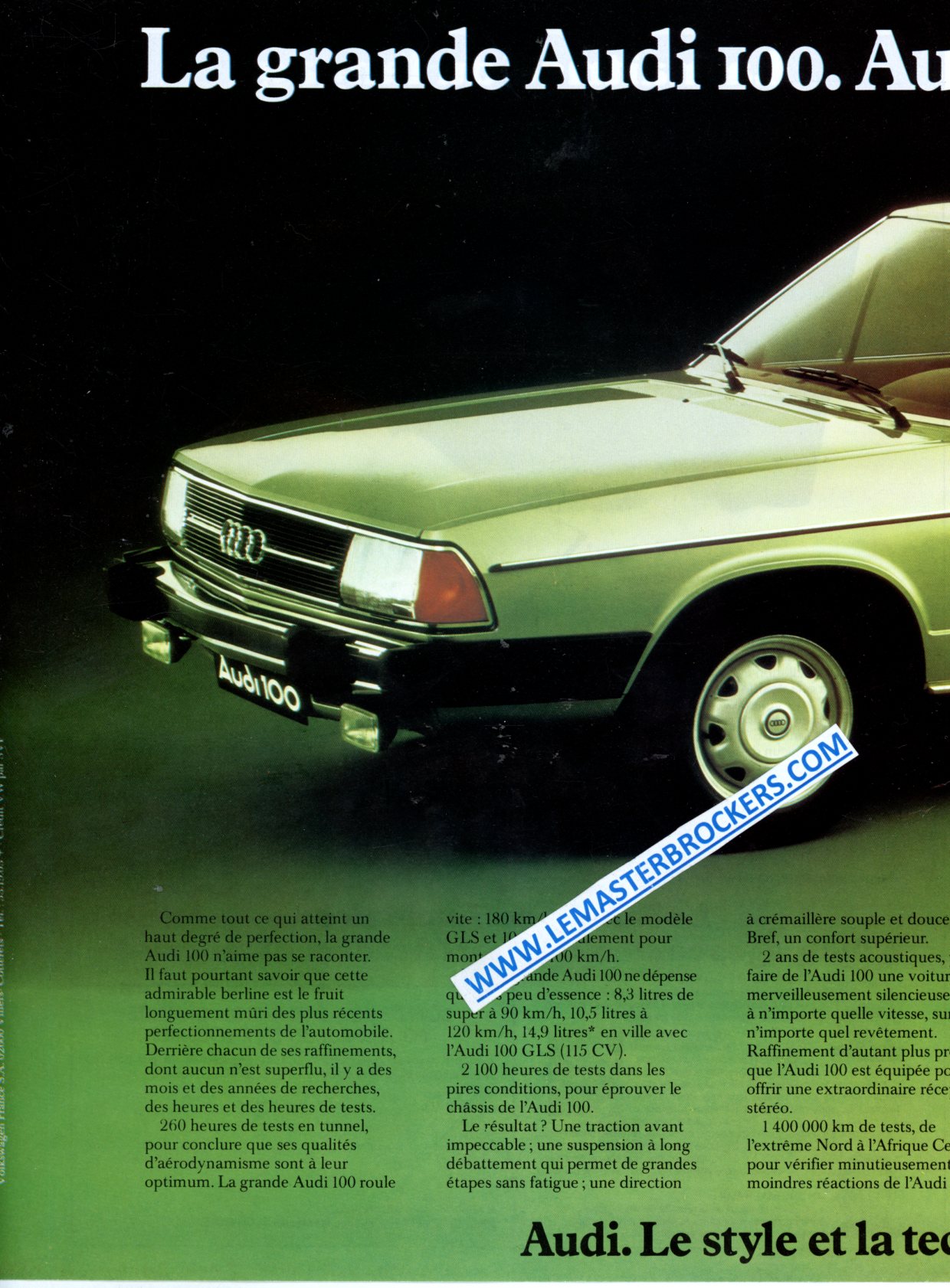 PUBLICITÉ AUDI 100 GLS - ADVERTISING 1976