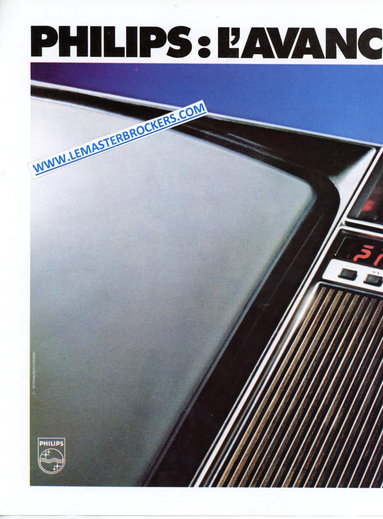 PUBLICITÉ PHiLIPS 26C777 TÉLÉVISEUR - ADVERTISING 1979