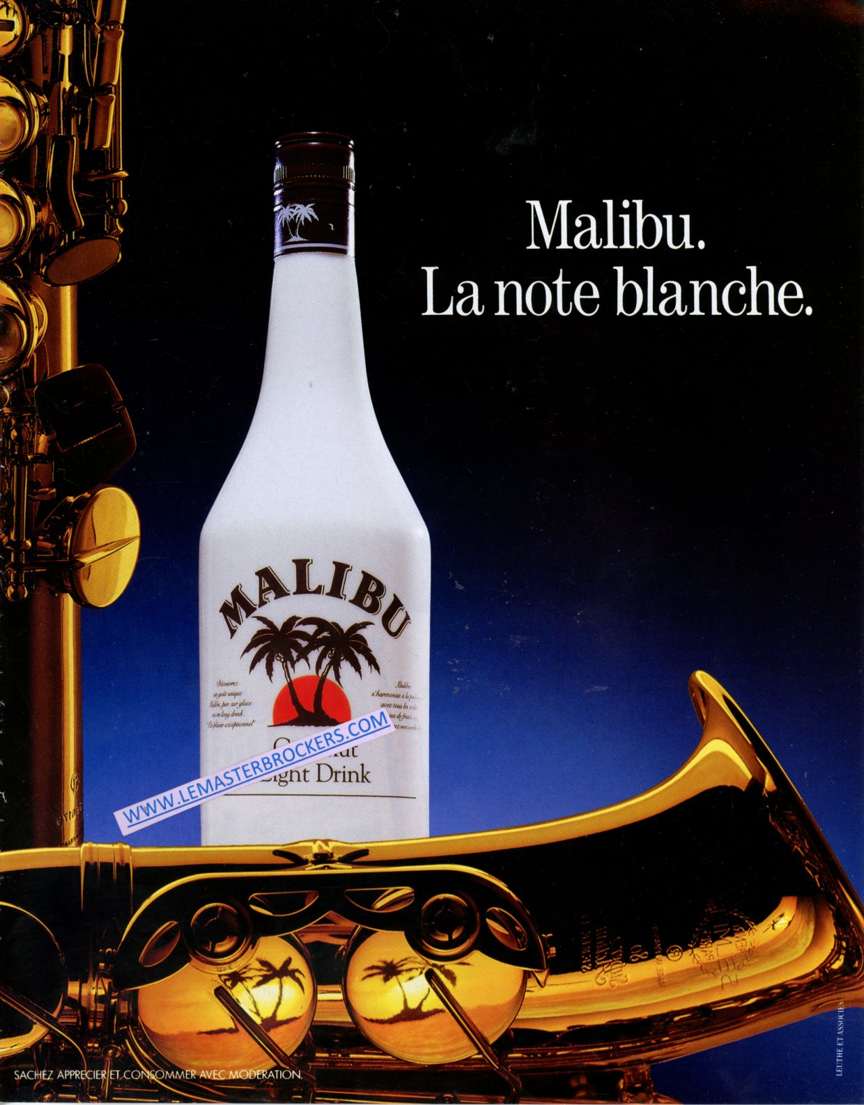 PUBLICITÉ MALIBU LA NOTE BLANCHE - ADVERTISING 1987