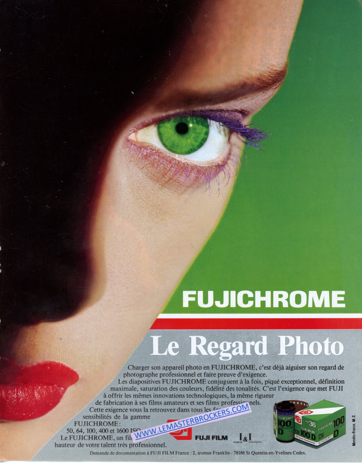 PUBLICITÉ FUJICHROME LE REGARD PHOTO - ADVERTISING 1986