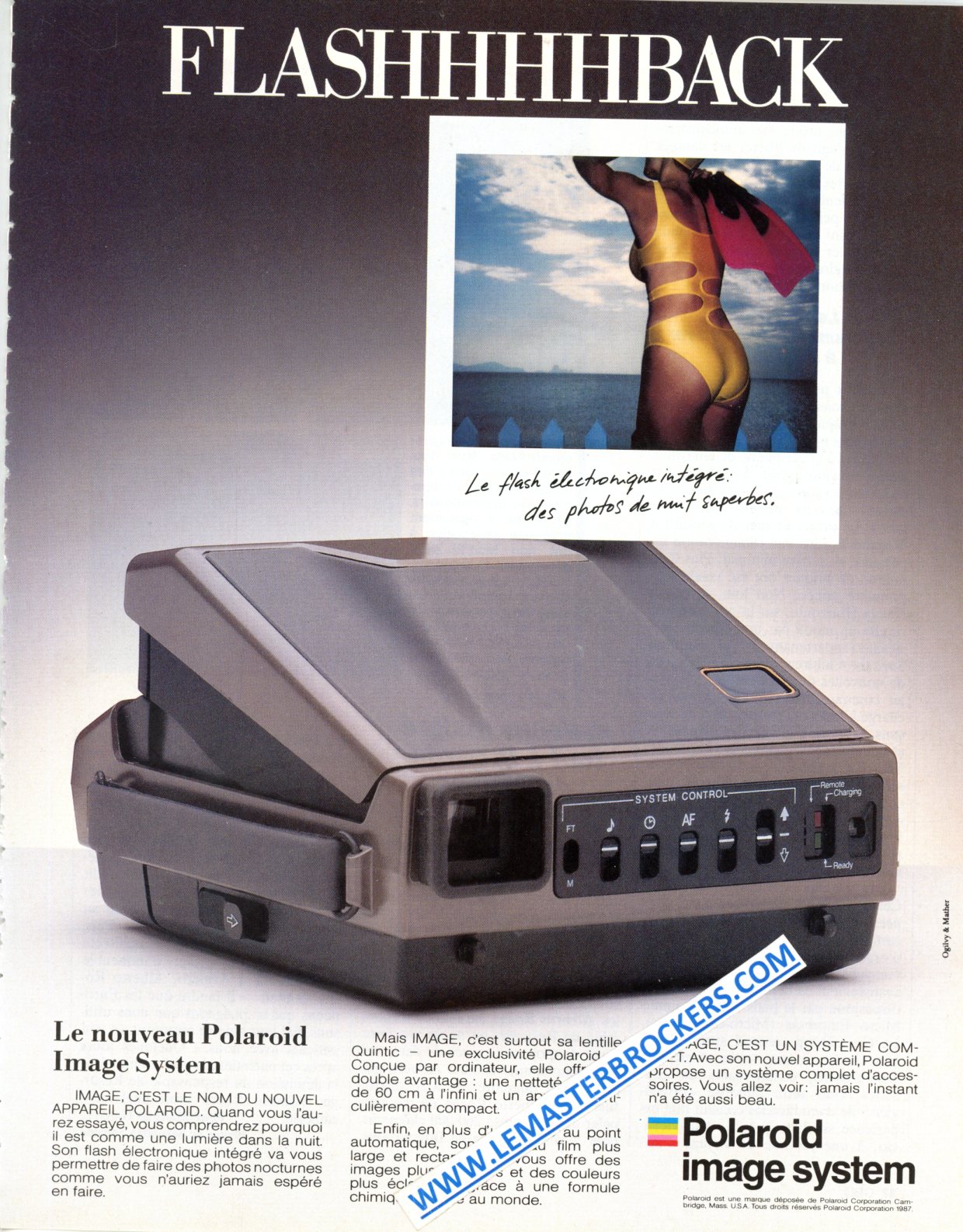 PUBLICITÉ POLAROID IMAGE SYSTEM FLASHHHBACK - ADVERTISING 1987