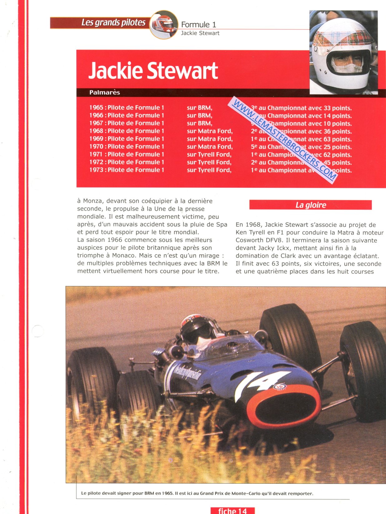 FICHE PILOTE JACKIE STEWART