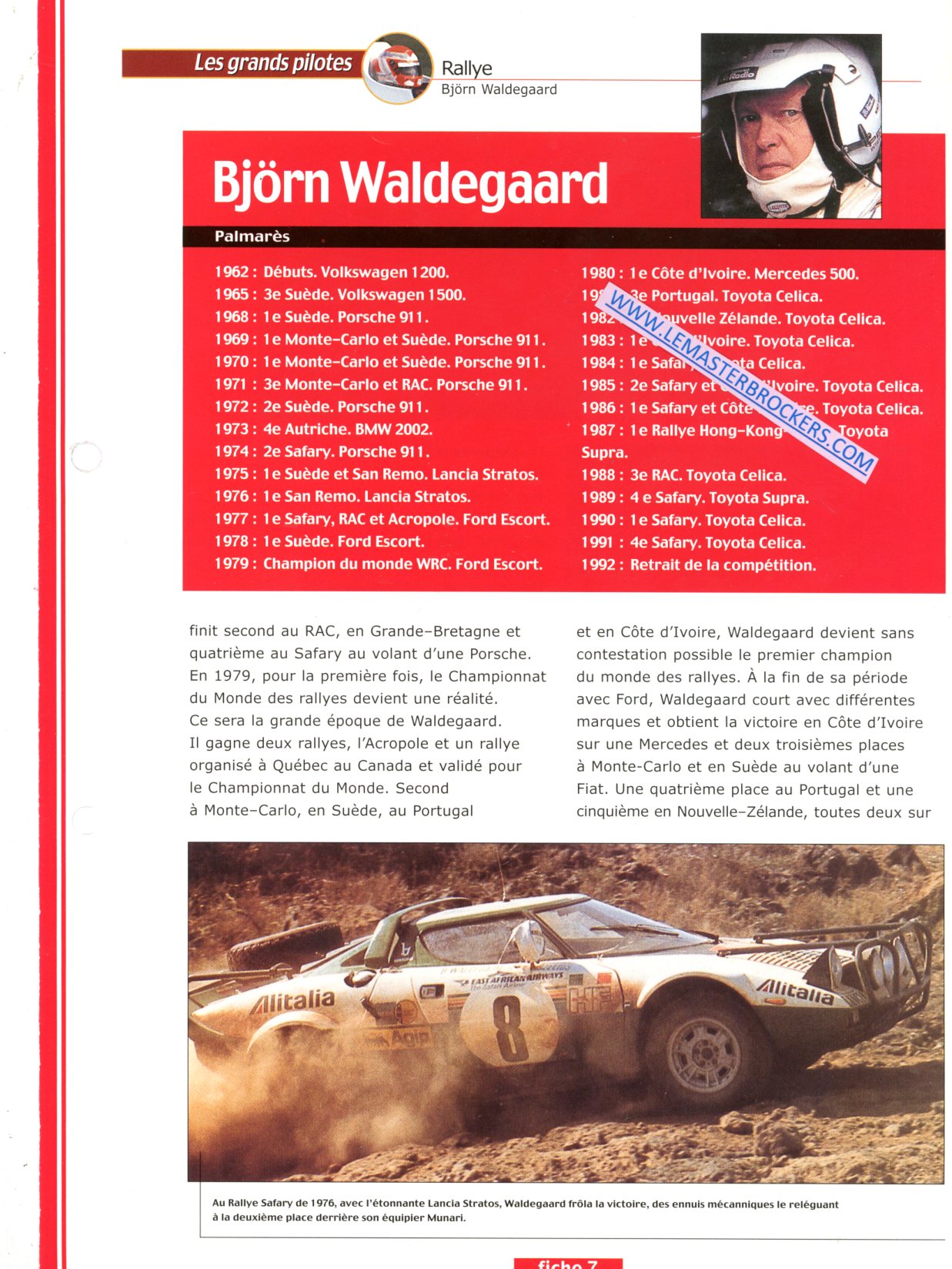 FICHE PILOTE BJÖRN WALDEGRARD