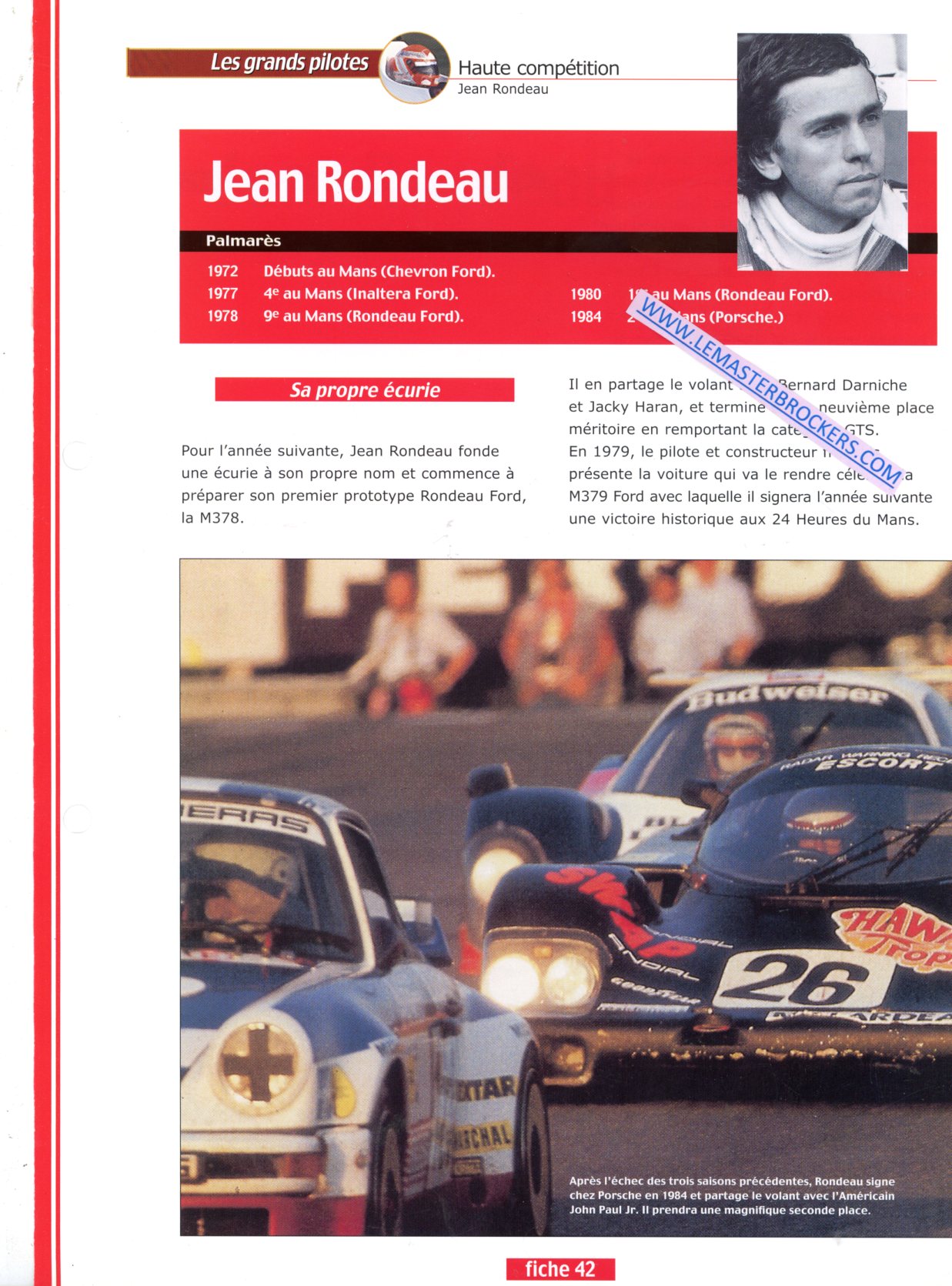 FICHE PILOTE JEAN RONDEAU