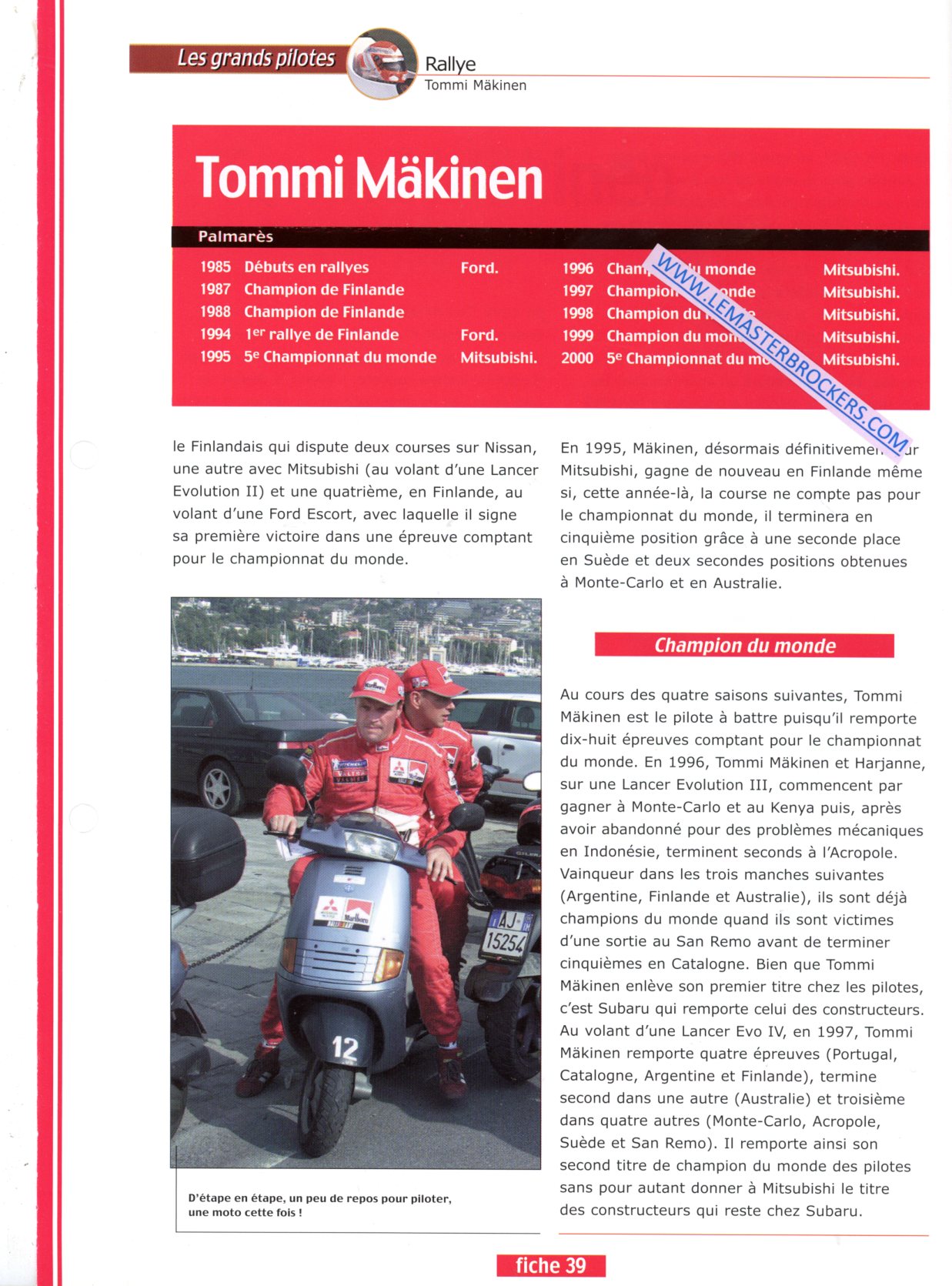 FICHE PILOTE TOMMI MÄKINEN