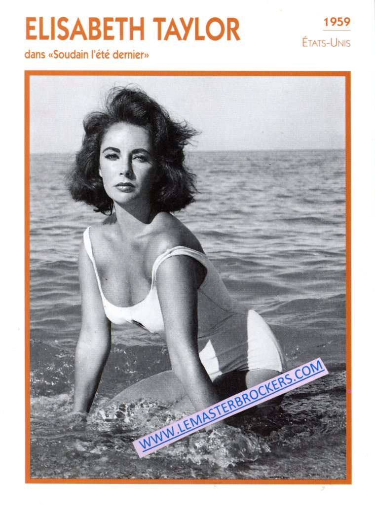 FICHE ELIZABETH TAYLOR 1959 DANS SOUDAIN LÉTÉ DERNIER