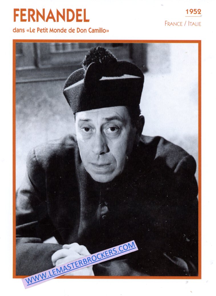 CARTE FERNANDEL 1952 DANS LEPETIT MONDE DE DON CAMILLO