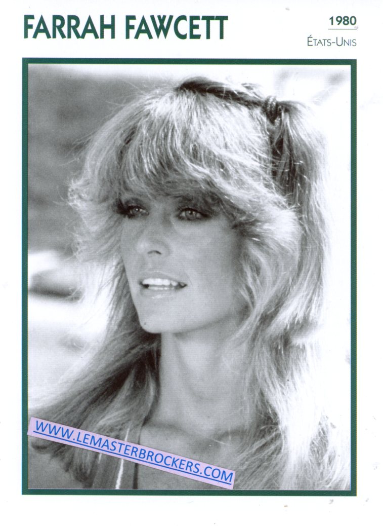 FICHE FARRAH FAWCETT 1980