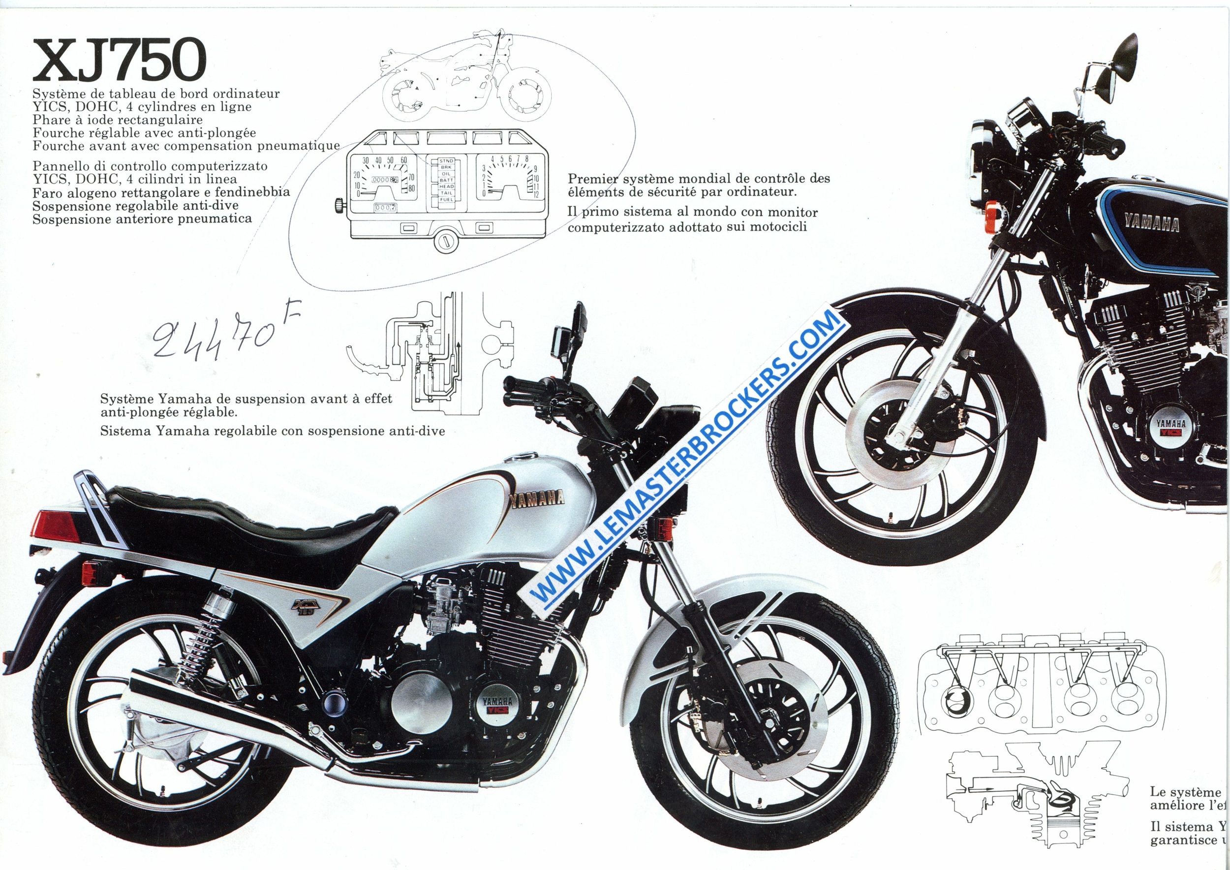 prospec yamaha xj750 brochure moto xj650