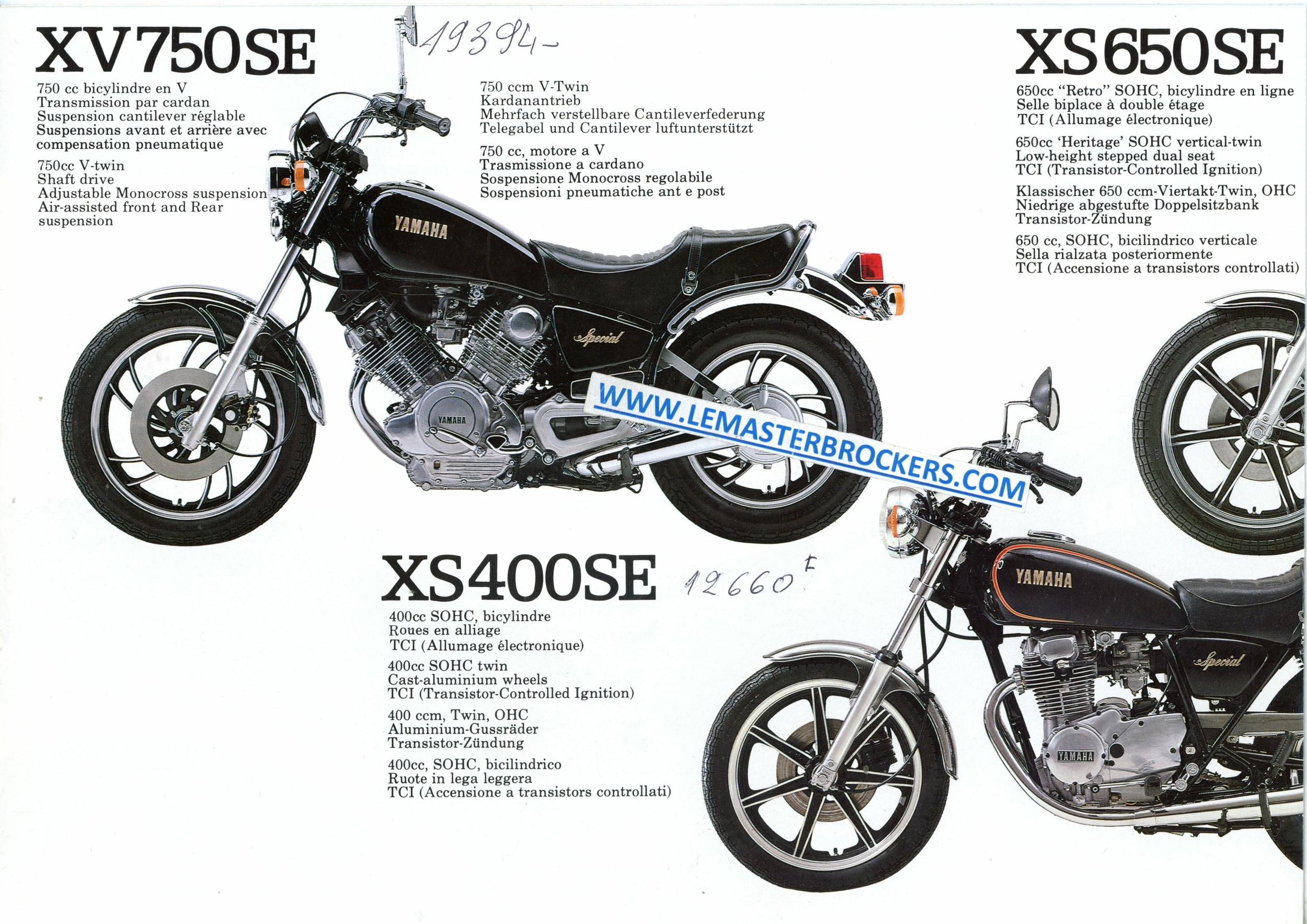 prospec yamaha  xv750se xs400se xs650 se