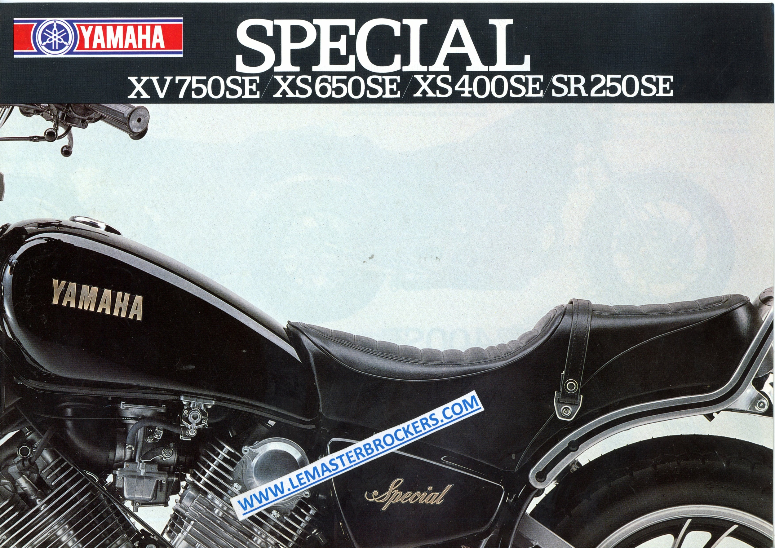 brochure YAMAHA XV750 SE - XS650 SE - XS400 SE - SR250 SE