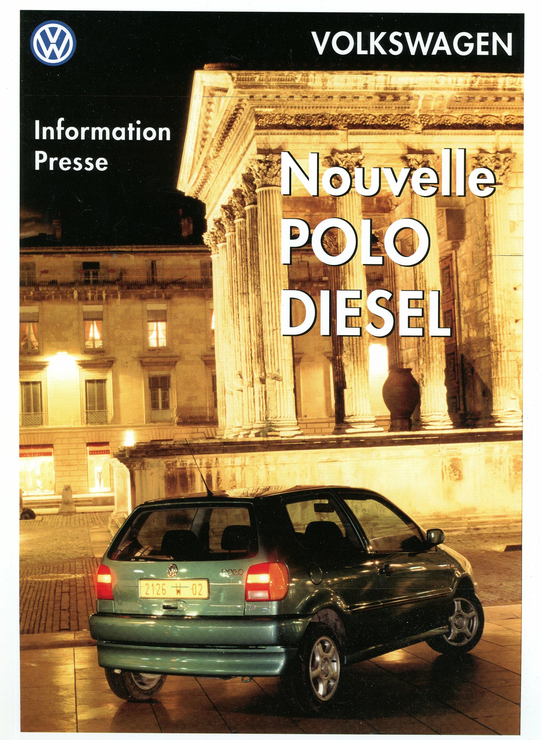 VOLKSWAGEN NOUVELLE POLO DIESEL - 1996 - INFORMATION PRESSE