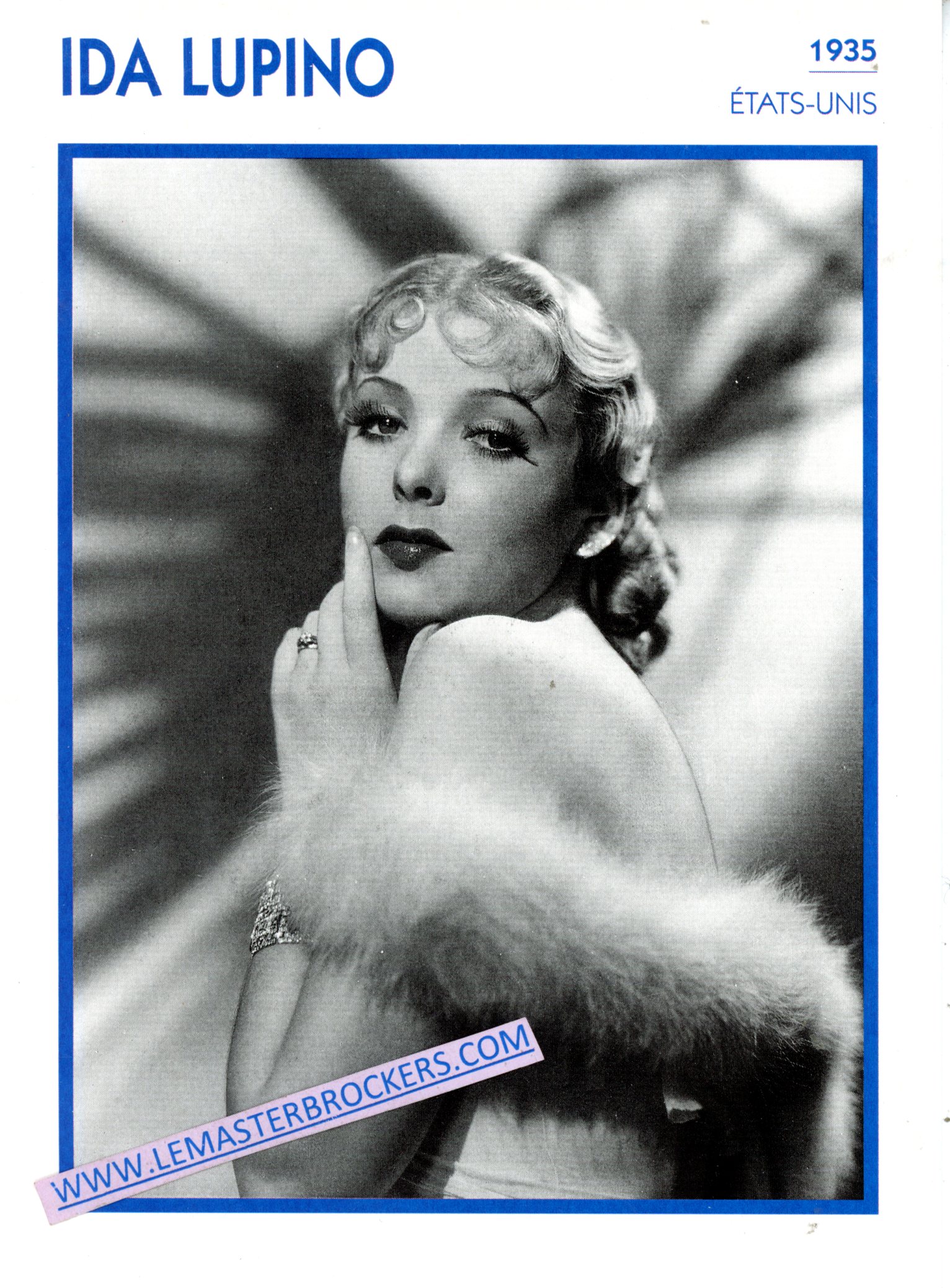 FICHE ACTRICE IDA LUPINO 1935