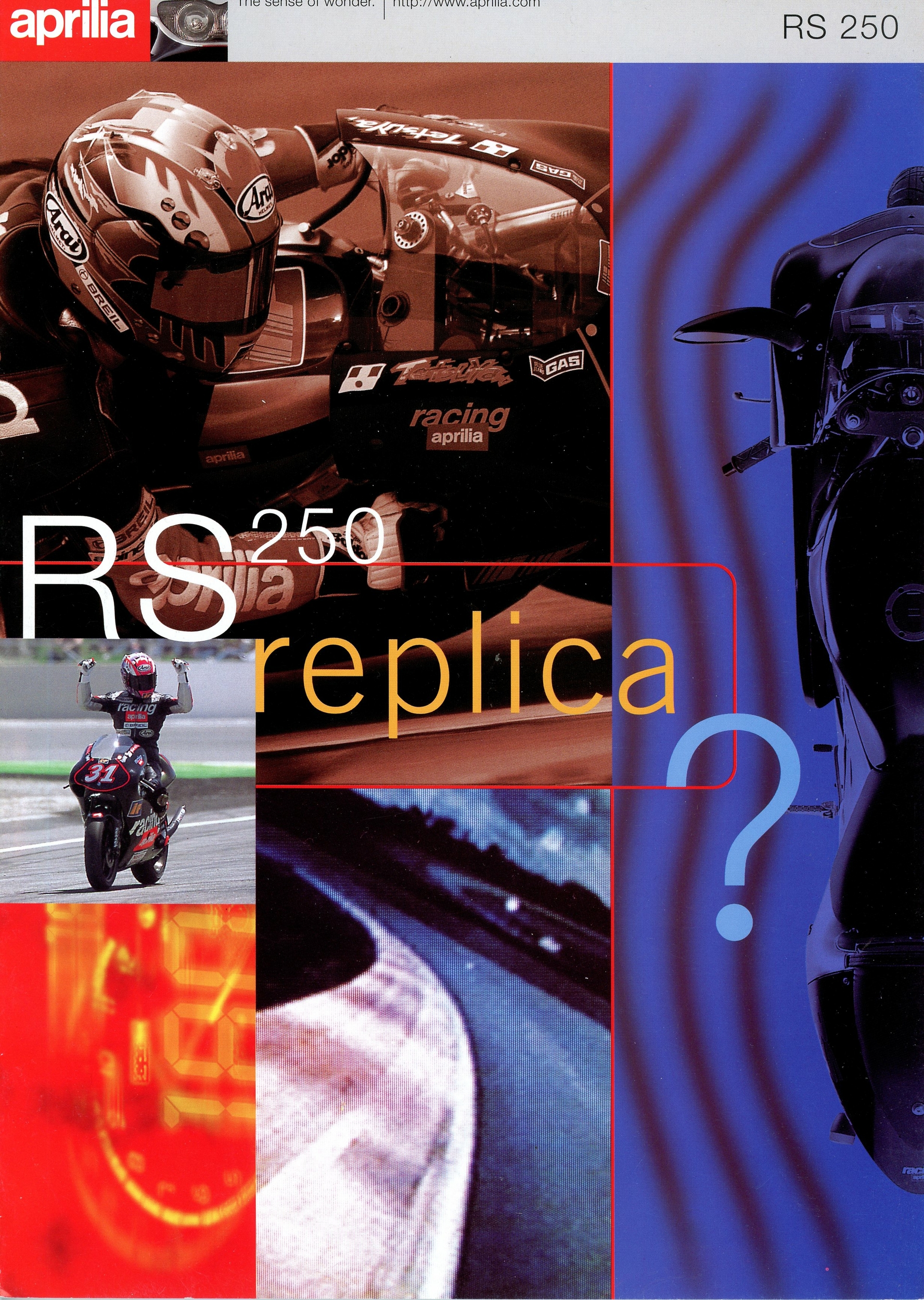 BROCHURE-APRILIA-RS-250-REPLICA-RS250-LEMASTERBROCKERS-CATALOGUE-MOTO-1997