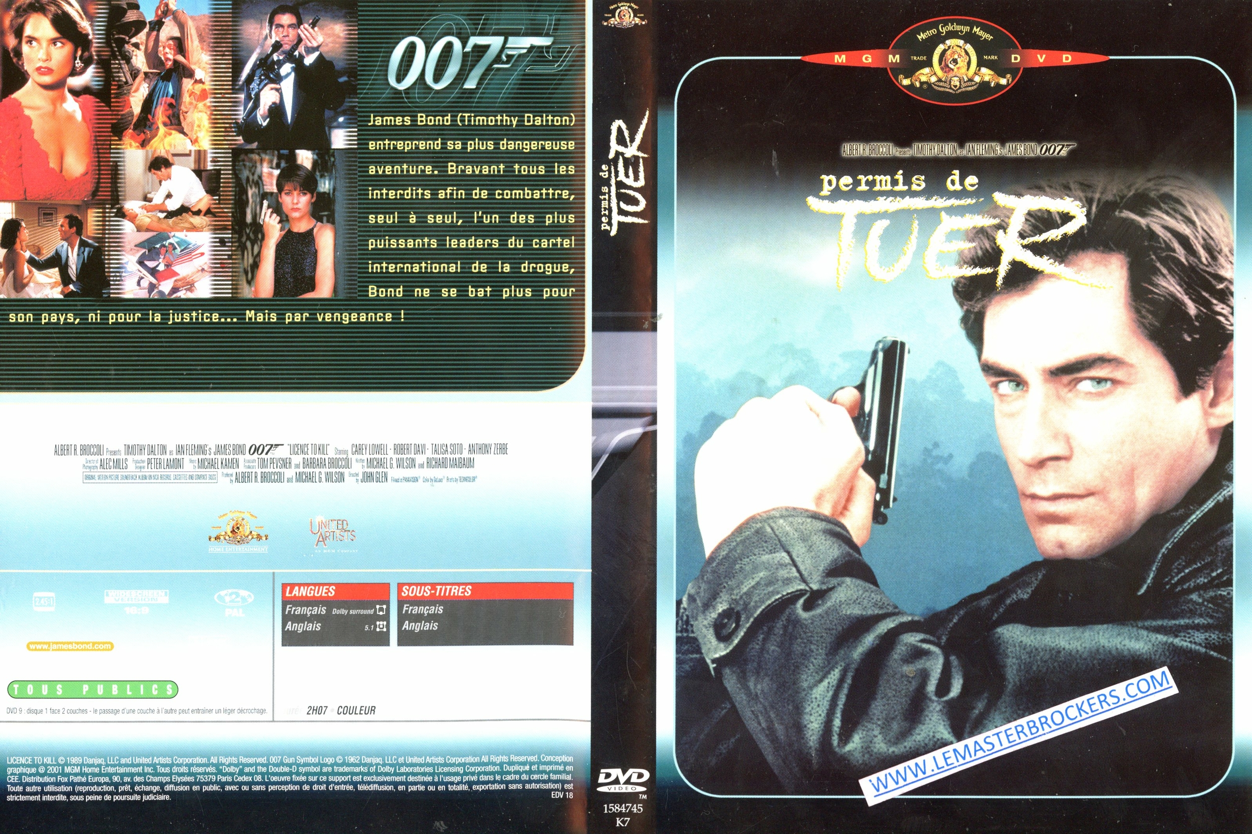 FILM DVD JAMES BOND 007 DANS PERMIS DE TUER
