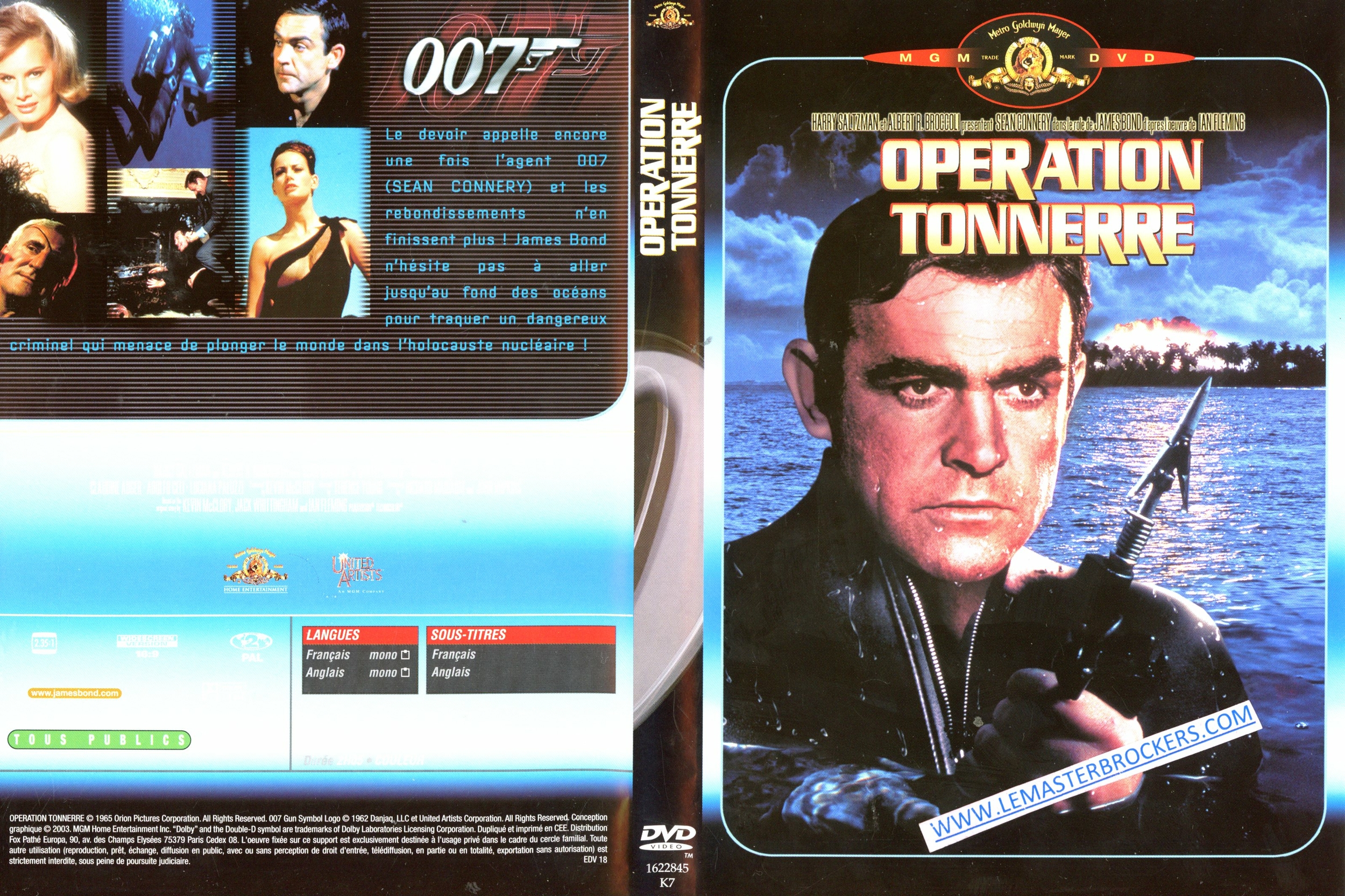 FILM DVD JAMES BOND 007 DANS OPERATION TONNERRE