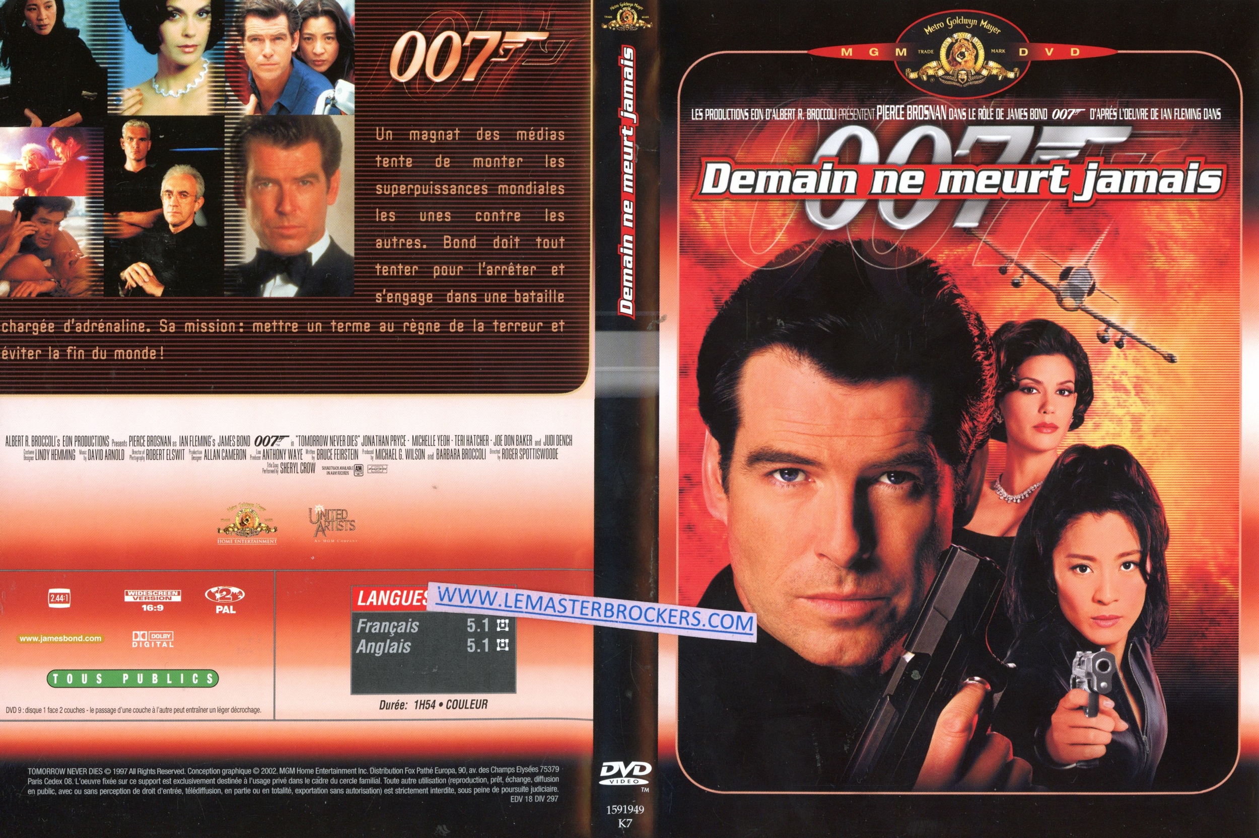 FILM DVD 007 JAMES BOND DEMAIN NE MEURT JAMAIS