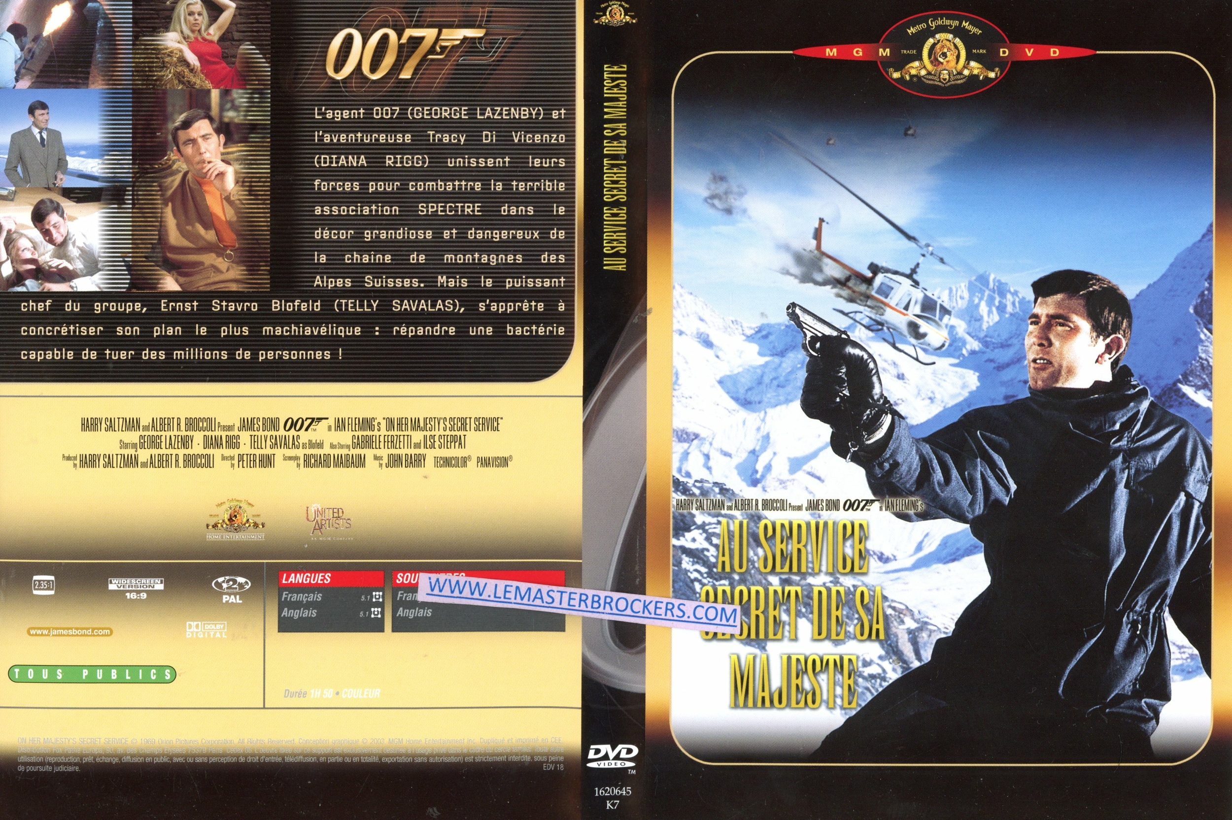 DVD 007 JAMES BOND AU SERVICE SECRET DE SA MAJESTE