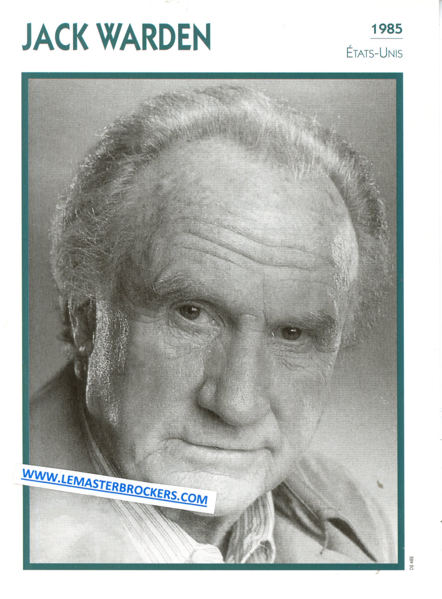 JACK WARDEN 1985 FICHE ACTEUR