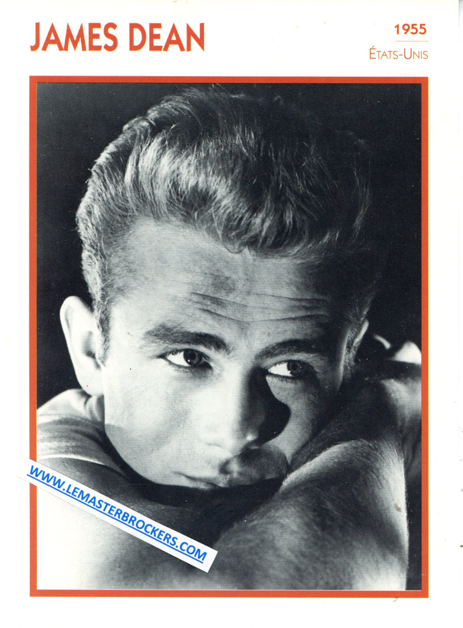 JAMES DEAN 1955 FICHE ACTEUR