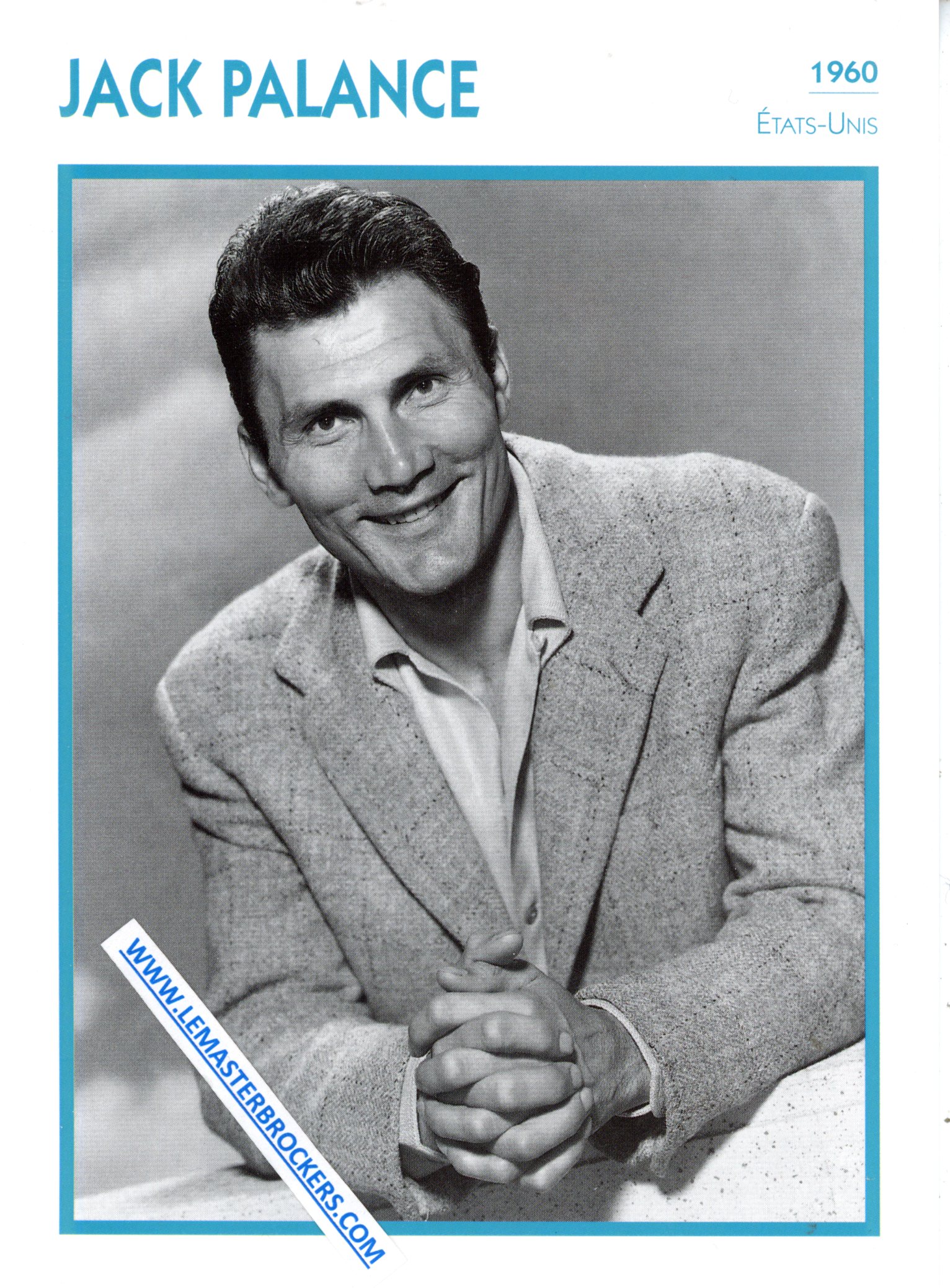 JACK PALANCE 1960 - FICHE ACTEUR