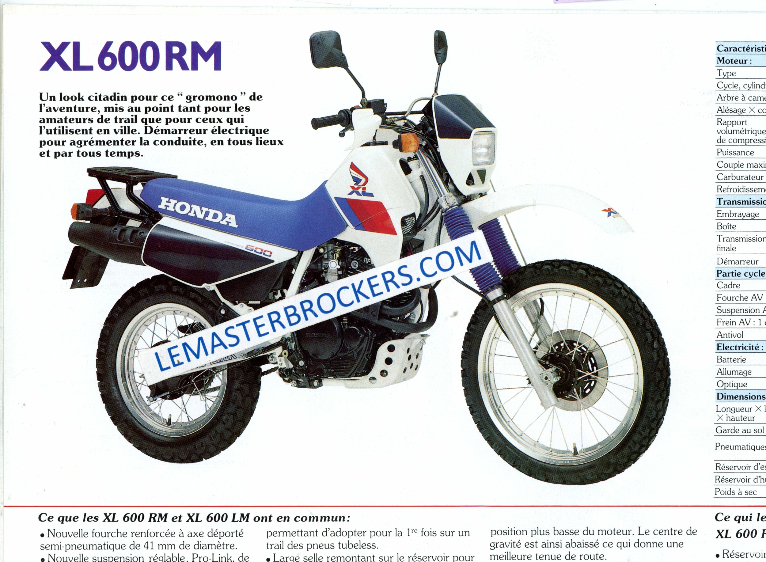 MOTO HONDA XL 600 RM XL600RM