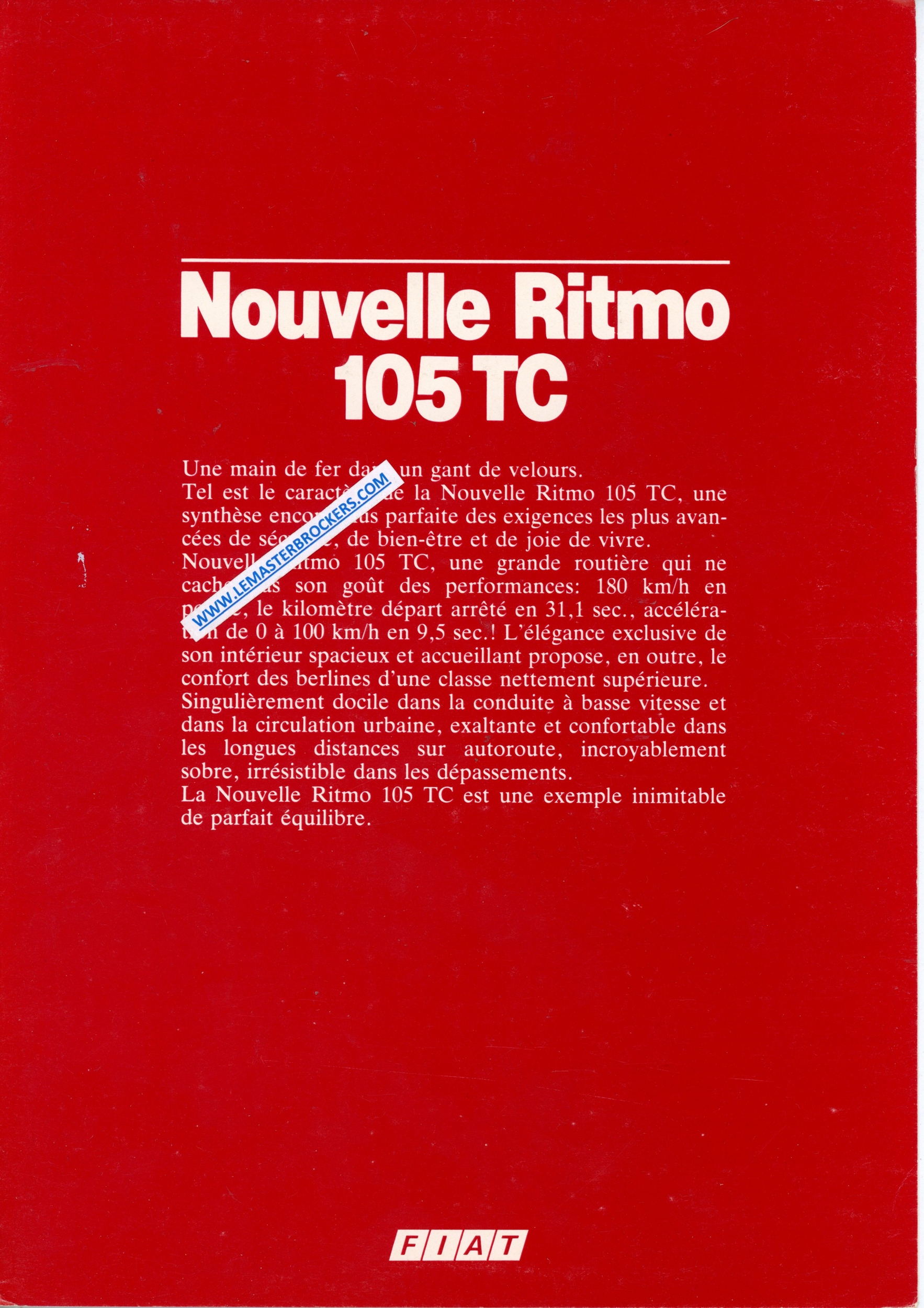 brochure FIAT RITMO 105 TC