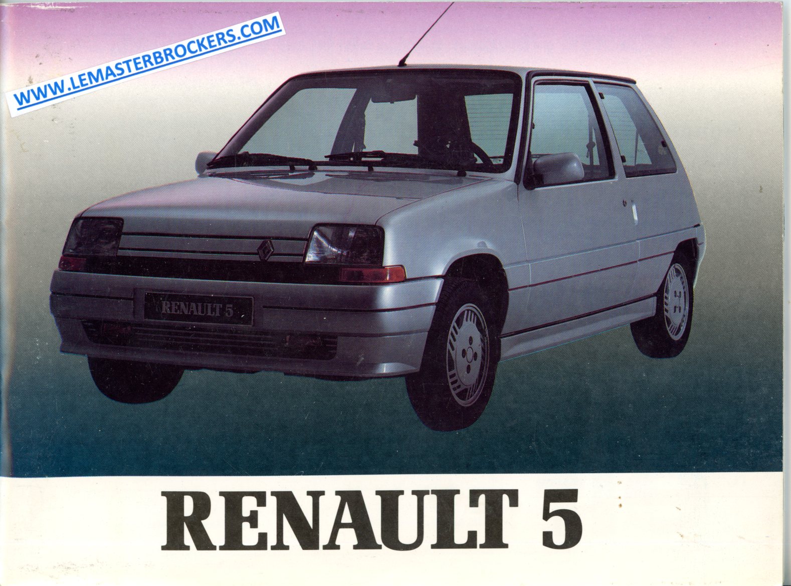 RENAULT 5 - NOTICE ENTRETIEN ORIGINAL