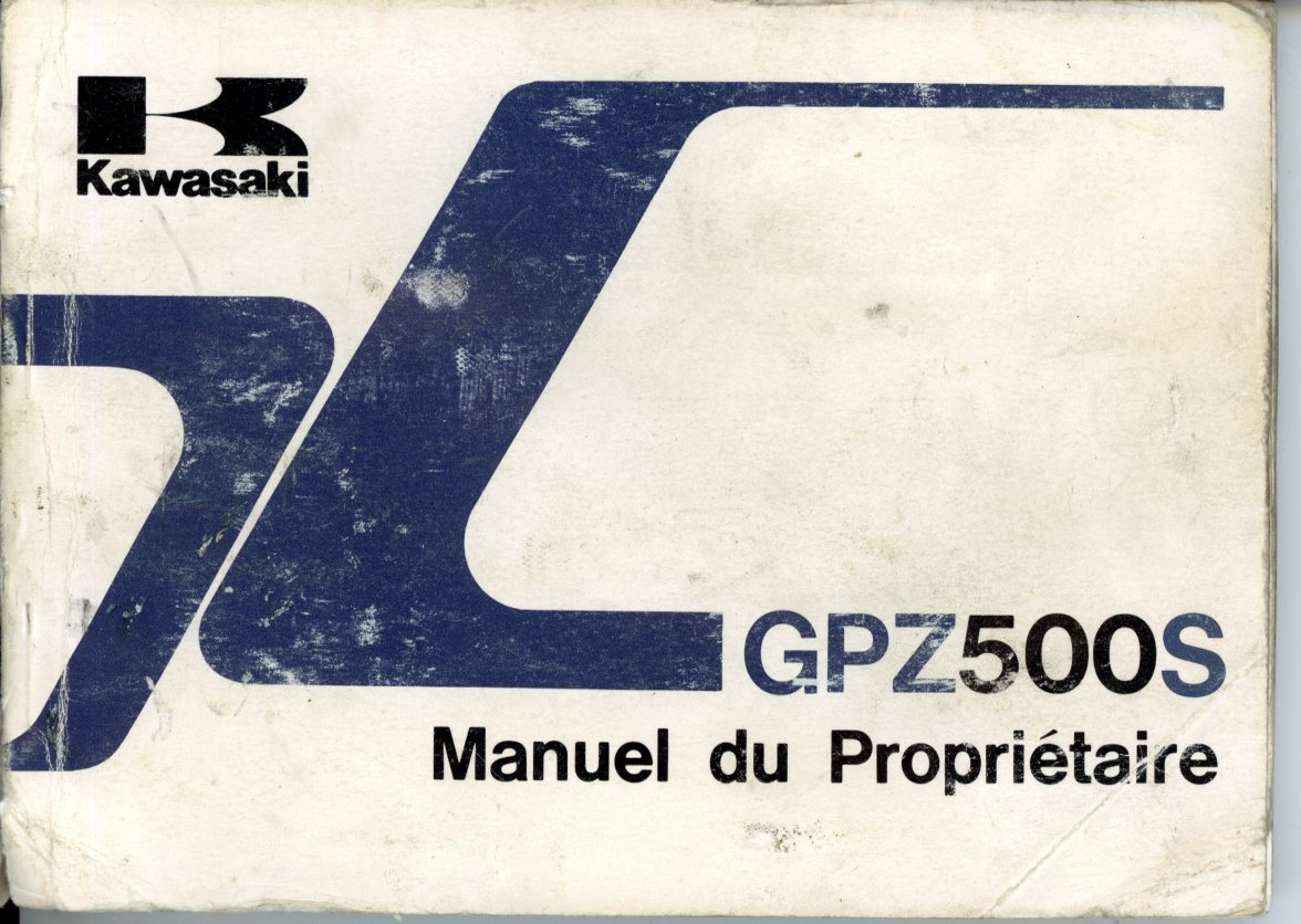 KAWASAKI GPZ 500 S - MANUEL DU PROPRIETAIRE GPZ500S