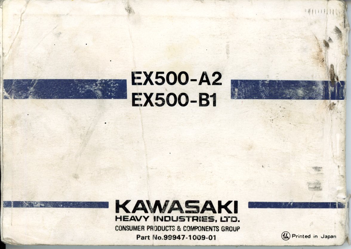 MANUEL KAWASAKI GPZ500S 1987
