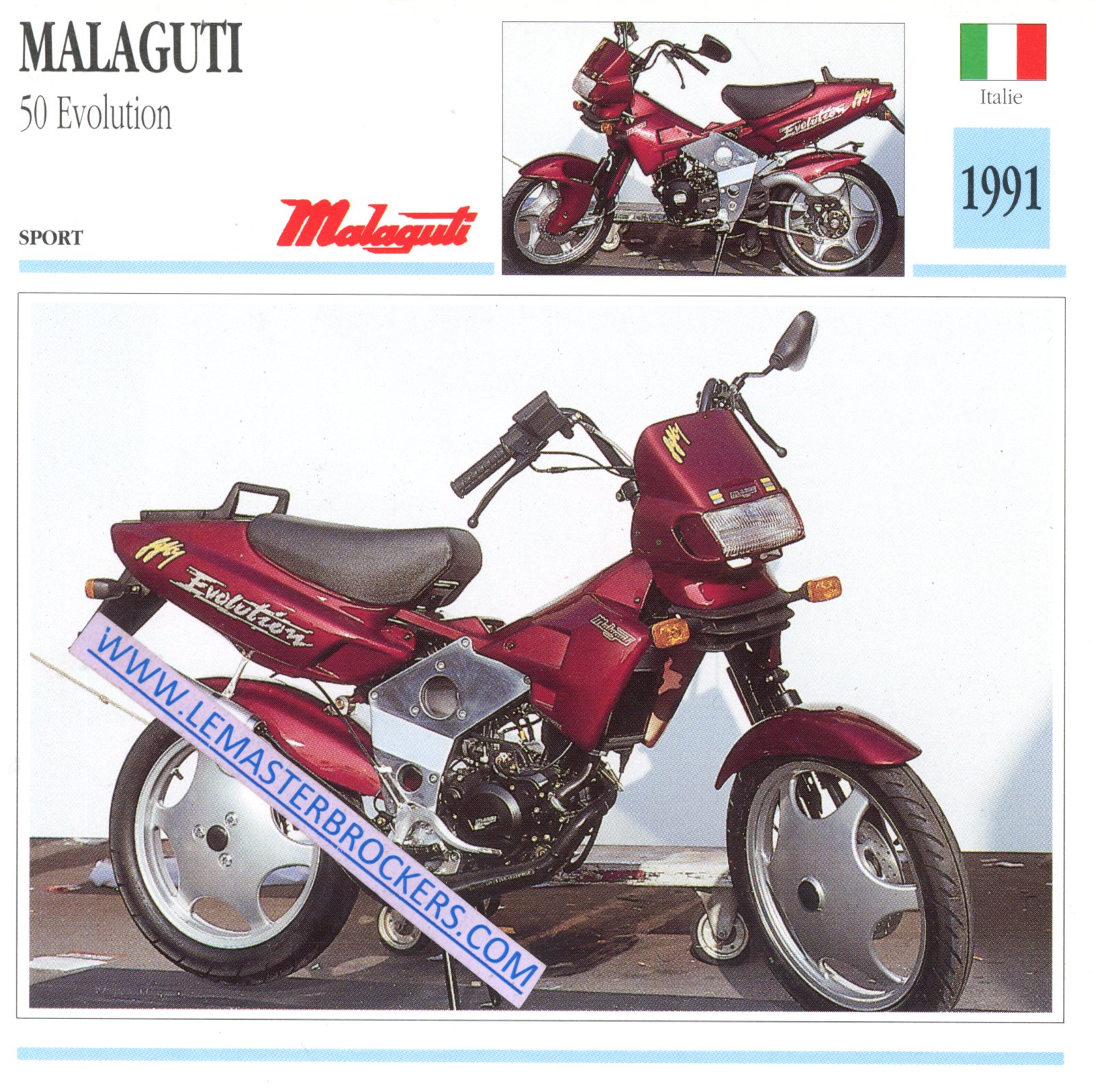 FICHE MALUGATI 50 EVOLUTION 1991