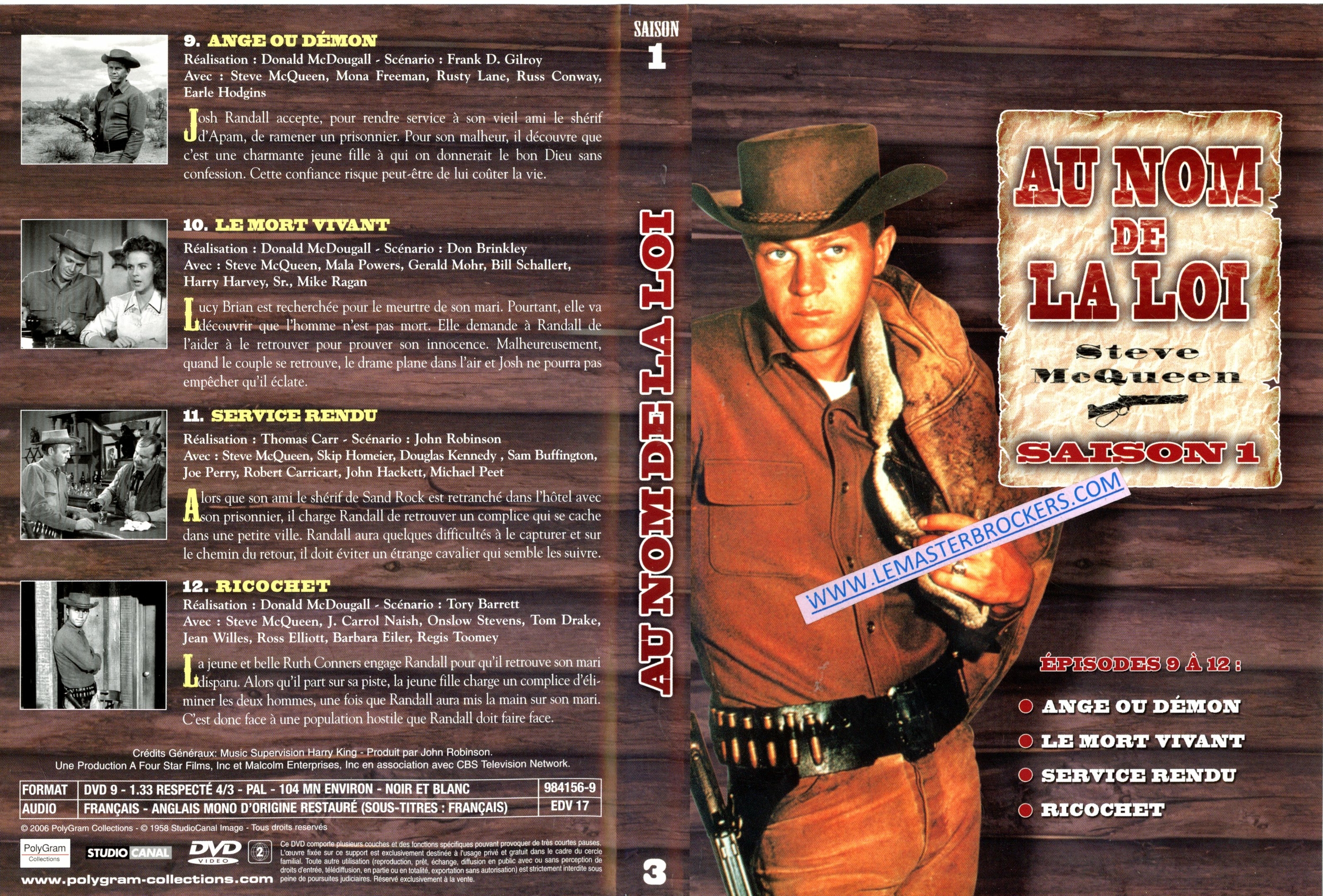 AU NOM DE LA LOI - STEVE MCQUEEN DVD SAISON 1 EPISODES 9 A 12