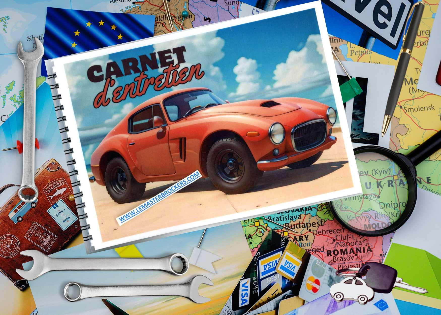 CARNET DENTRETIEN VOITURE DE SPORT DE COLLECTION