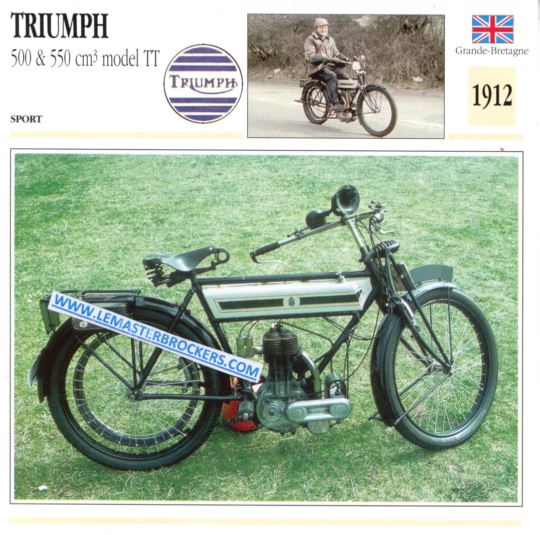 TRIUMPH 500 ET 550 MODEL TT 1912