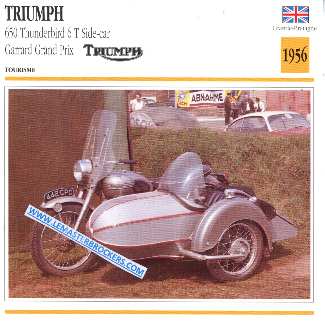 TRIUMPH 650 THUNDERBIRD 6 SIDE-CAR GARRARD GRAND PRIX