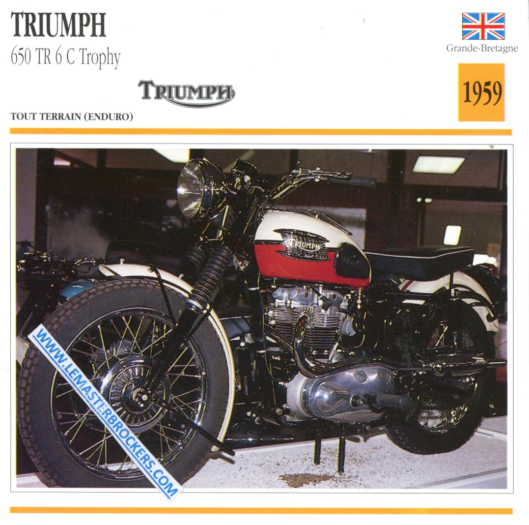 TRIUMPH TR 6 TROPHY 650 TR6 1959