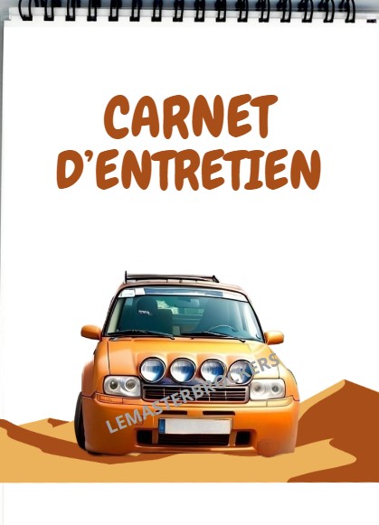 CARNET DENTRETIEN VOITURE DE RALLY
