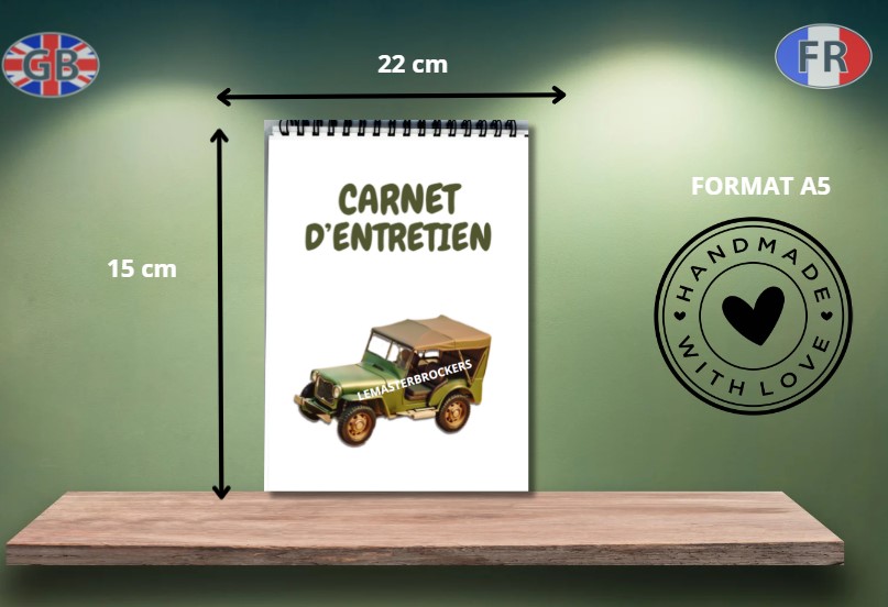 CARNET ENTRETIEN VEHICULE 4X4 VINTAGE