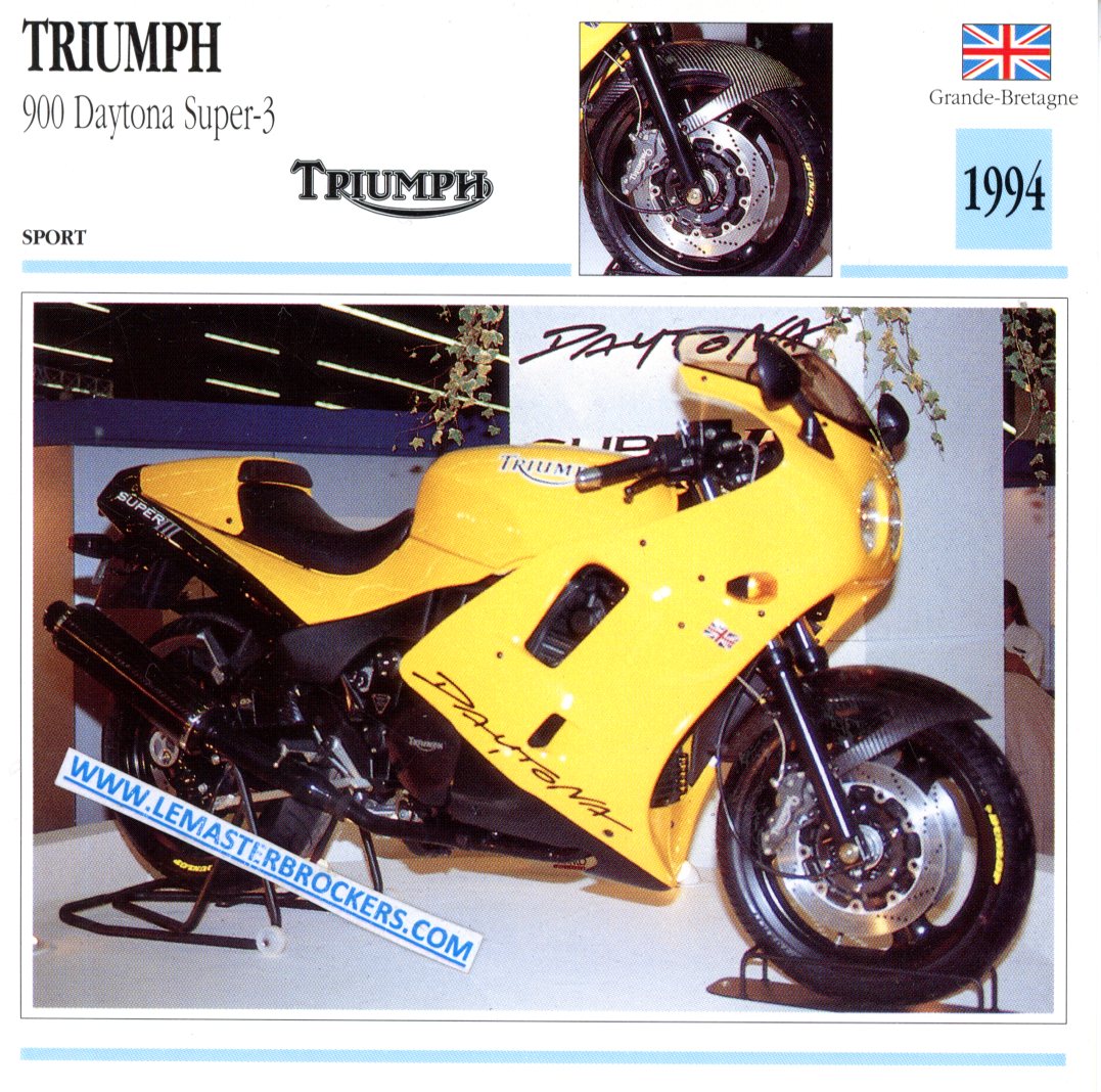 FICHE CARACTERISTIQUES TRIUMPH 900 DAYTONA SUPER-3 1994