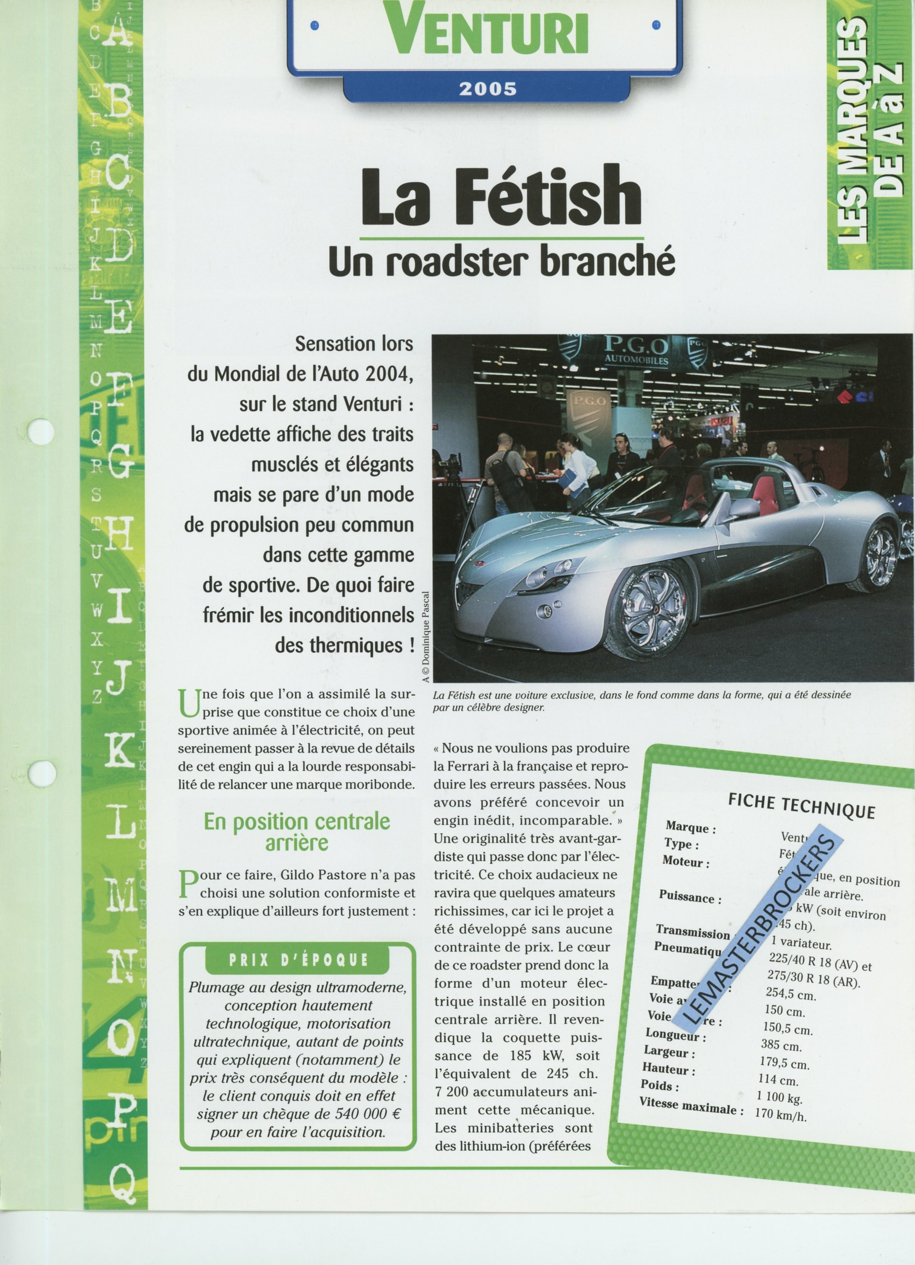VENTURI-FÉTISH-ROADSTER-FICHE-AUTO-HACHETTE-LEMASTERBROCKERS