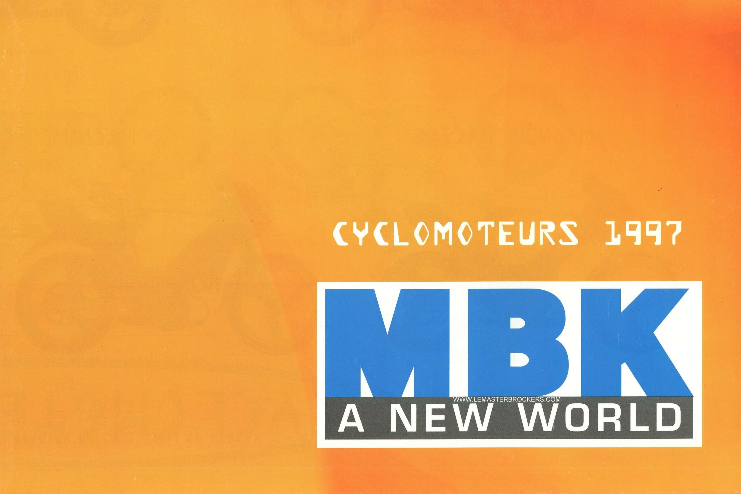 DEPLIANT-MBK-MOBYLETTE-1997-LEMASTERBROCKERS-BROCHURE-CATALOGUE-CYCLOS
