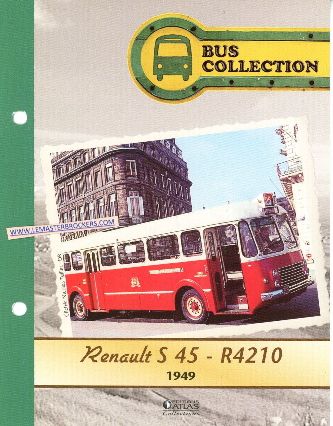 FASCICULE AUTOBUS RENAULT S45 R4210 1949