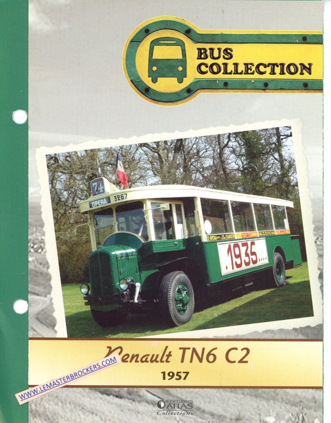 FASCICULE AUTOBUS RENAULT TN6 C2 1957