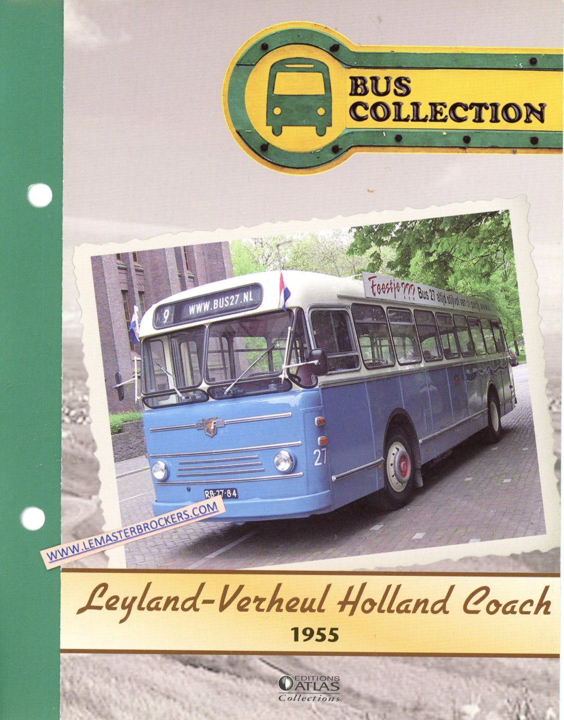 FASCICULE AUTOBUS LEYLAND BERHEUL HOLLAND COACH 1955