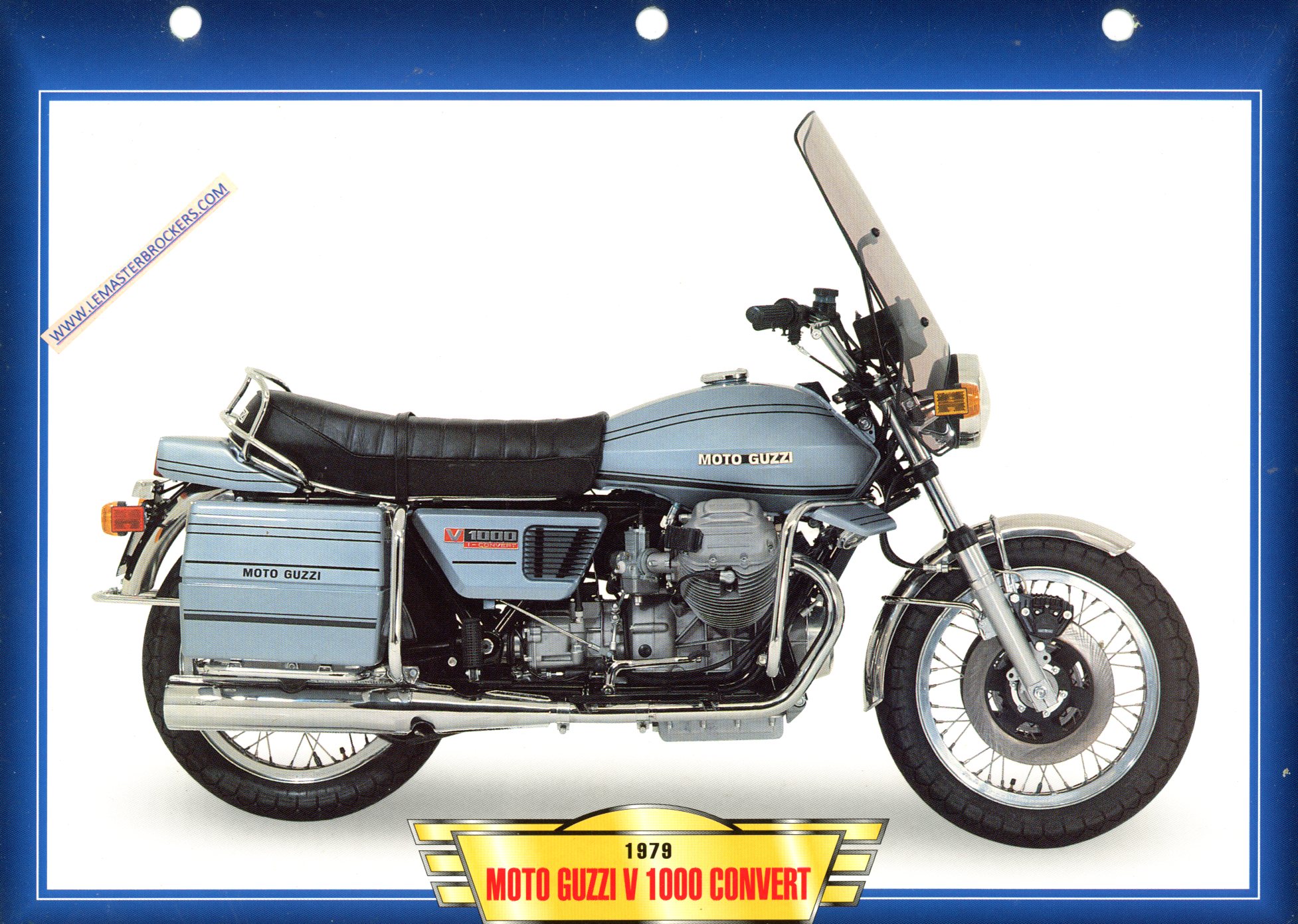 DOCUMENT MOTO GUZZI V1000 CONVERT 1979 - FICHE MOTO
