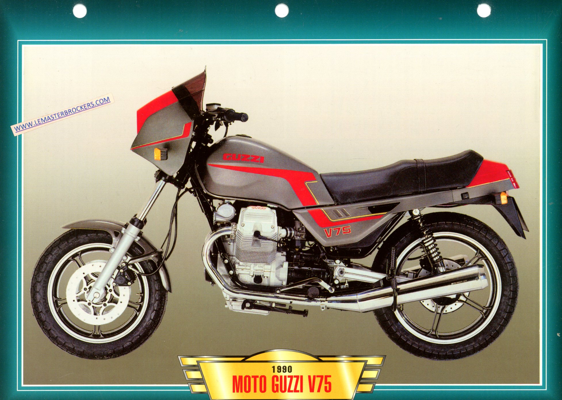 DOCUMENT MOTO GUZZI V75 1990 - FICHE MOTO