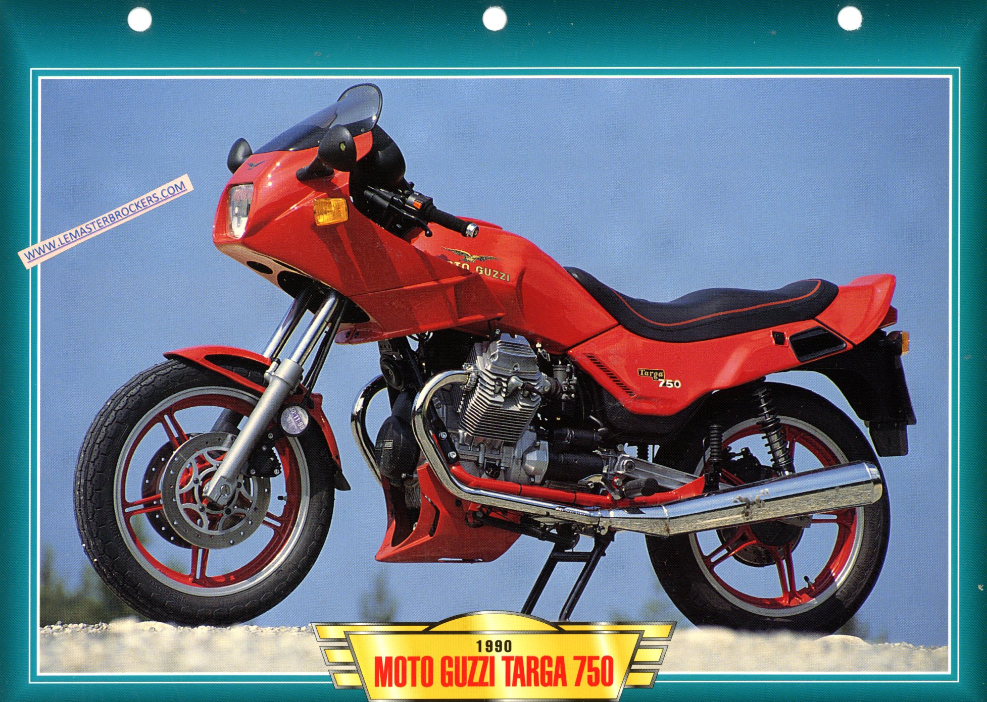 DOCUMENT MOTO GUZZI TARGA 750 DE 1990 - FICHE MOTO