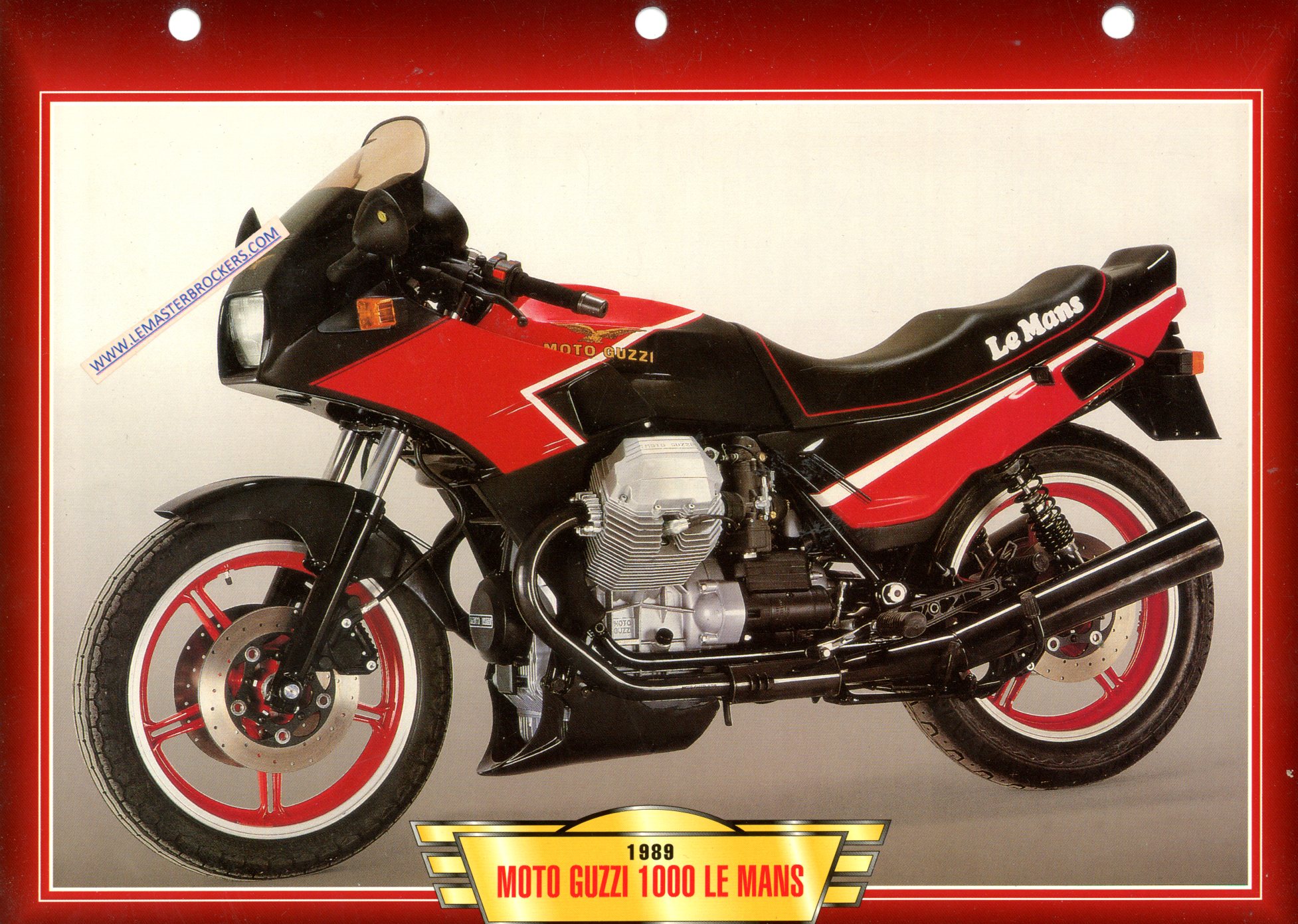 DOCUMENT MOTO GUZZI 1000 LE MANS 1989 - FICHE MOTO
