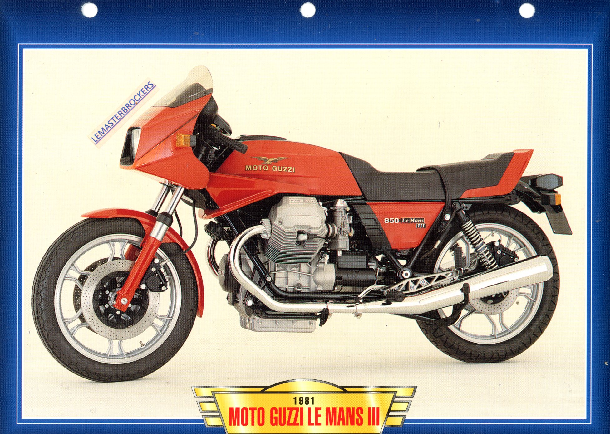 DOCUMENT MOTO GUZZI LE MANS 1981 - FICHE MOTO